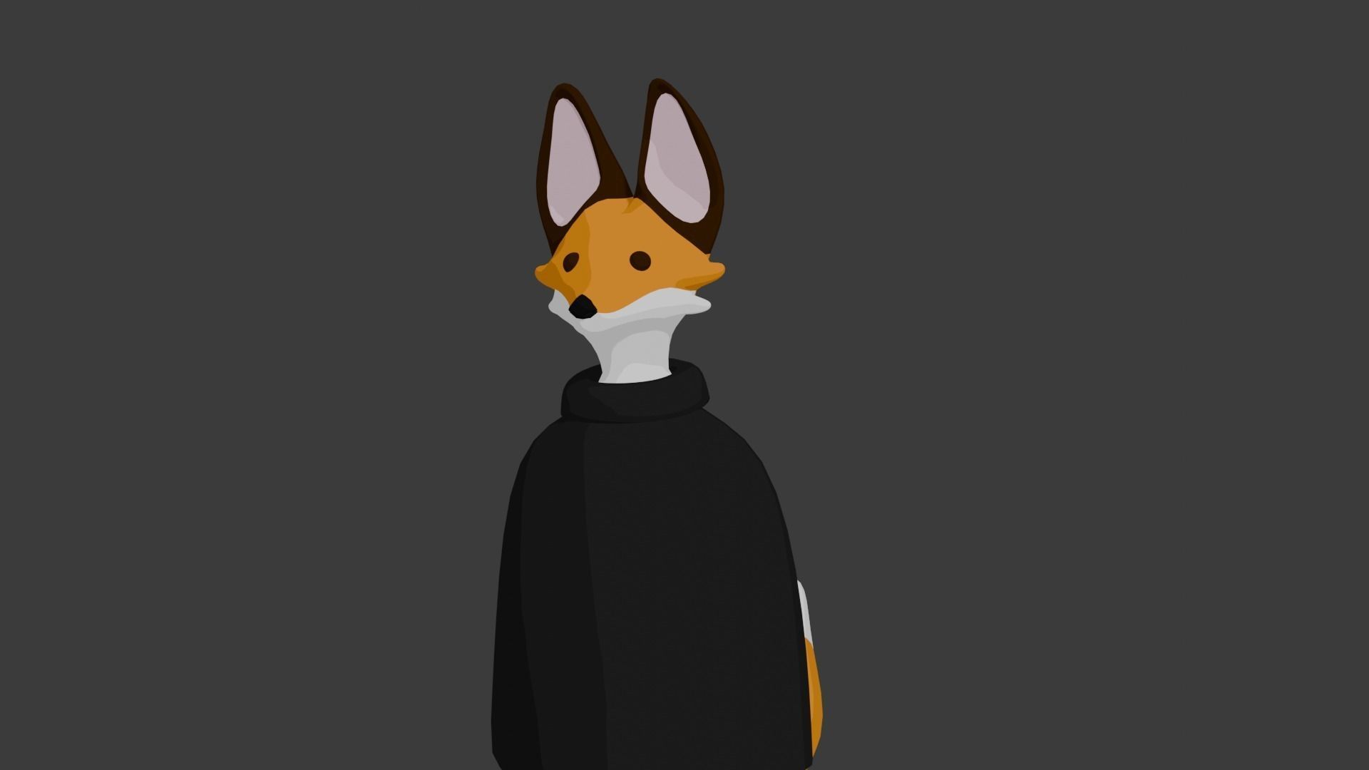 Cartoon Fox 3D model_6