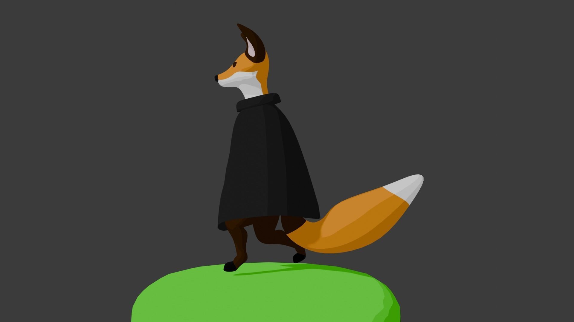 Cartoon Fox 3D model_4