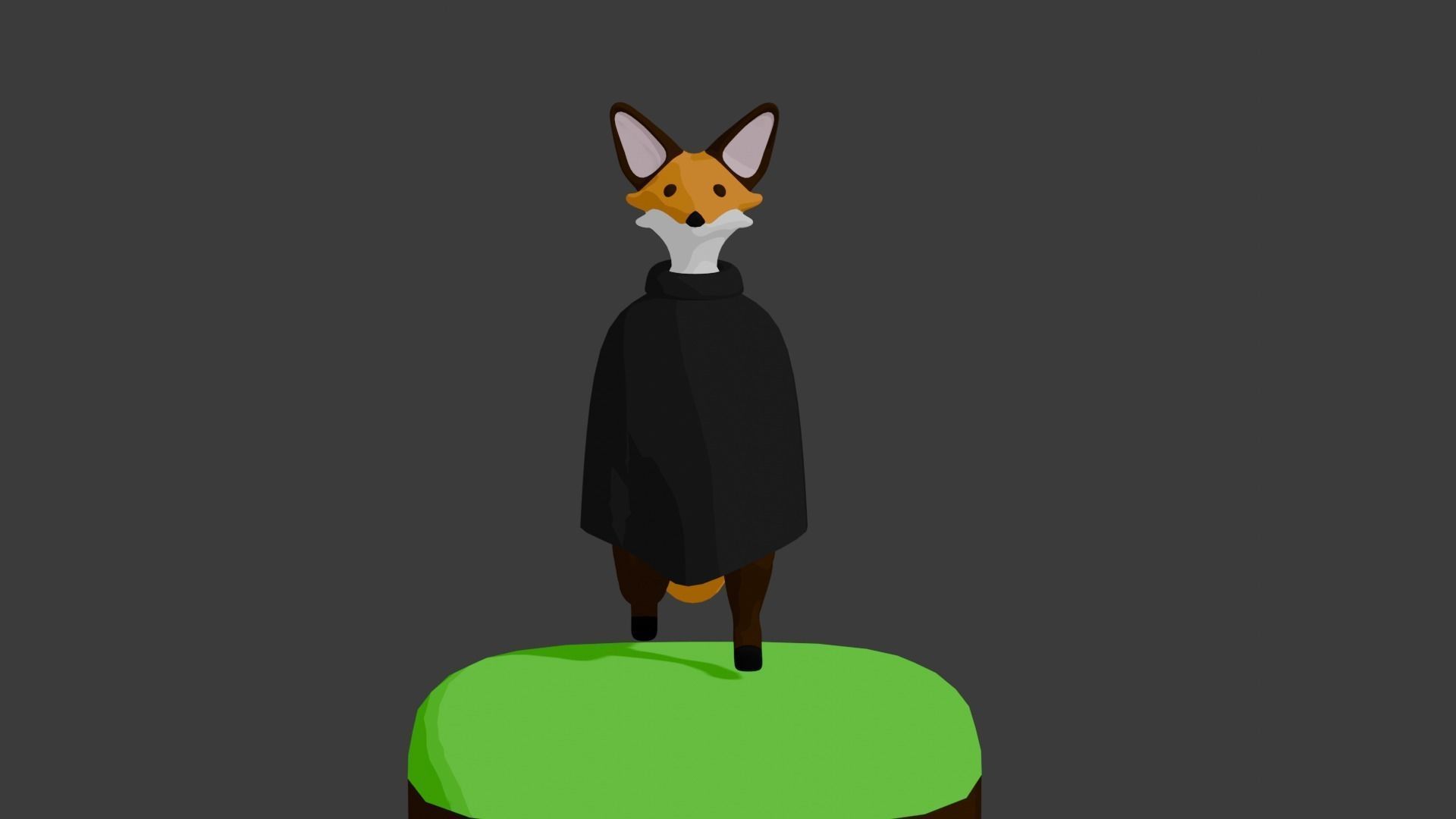 Cartoon Fox 3D model_2