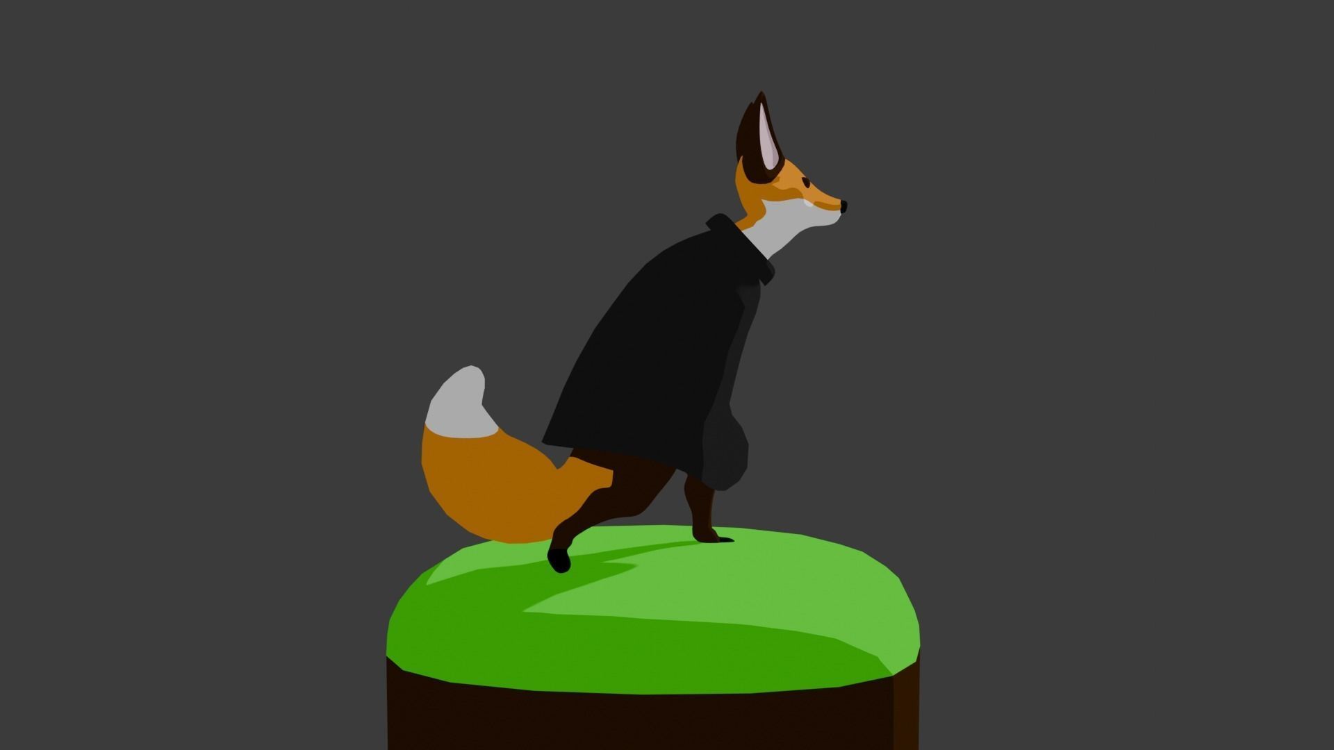 Cartoon Fox 3D model_1