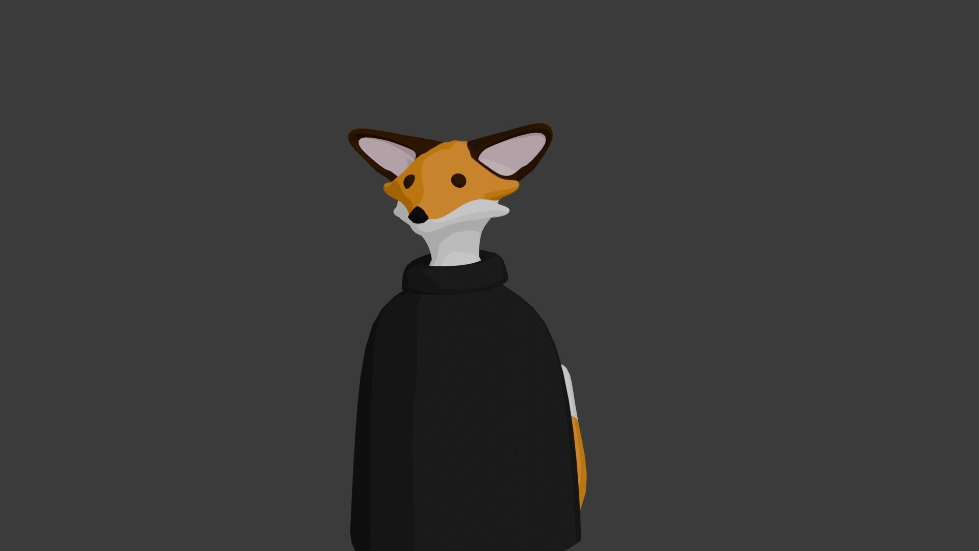 Cartoon Fox 3D model_5