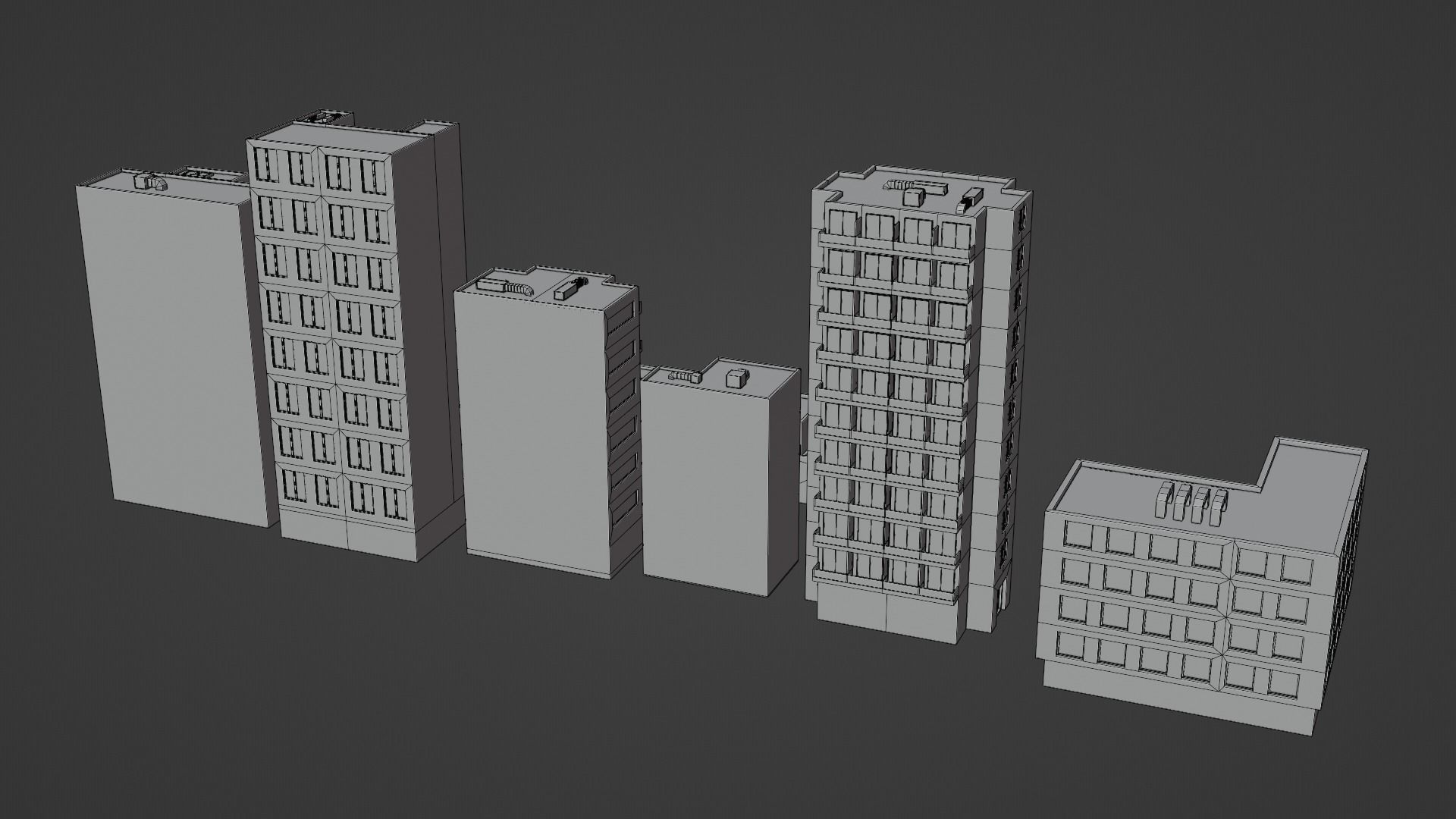 Buildings LowPoly Free low-poly 3D model_8