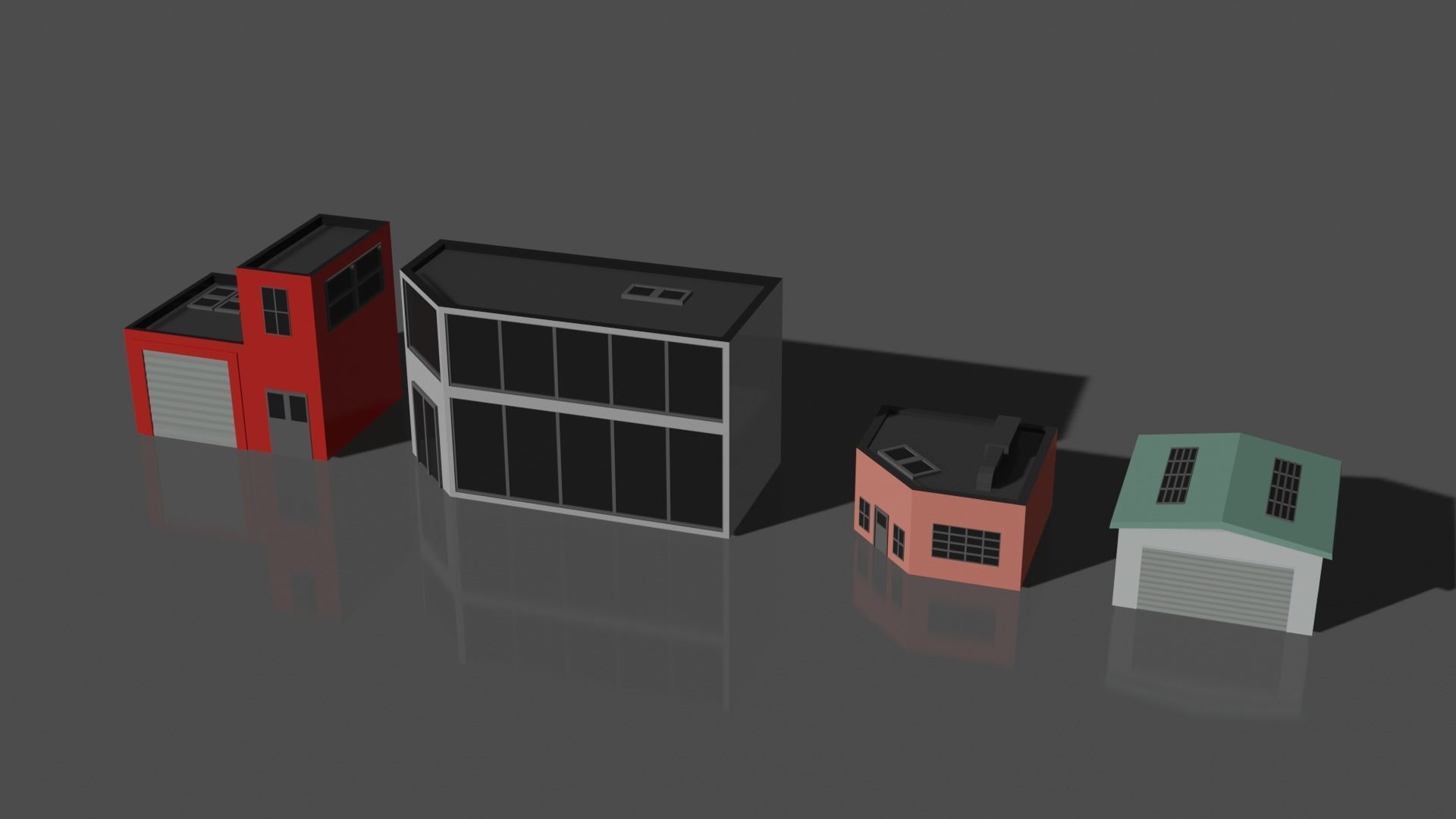 Buildings LowPoly Free low-poly 3D model_4