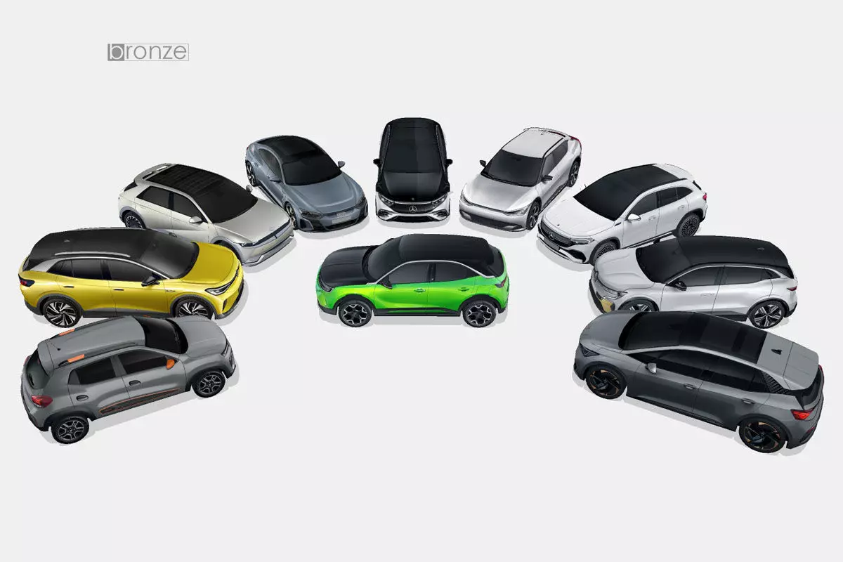 EV 10 car colection 1 3D Model Collection_0