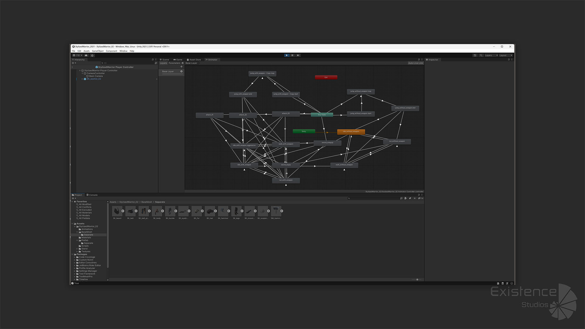 Stylized Warrior 02 - Fantasy Character Hammer Medieval - 27 Low-poly 3D model_18