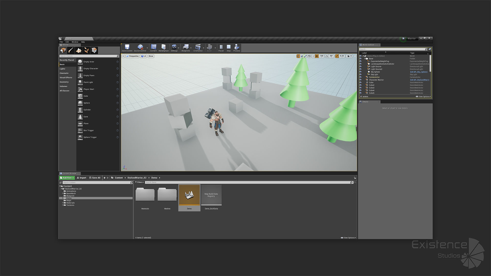 Stylized Warrior 02 - Fantasy Character Hammer Medieval - 27 Low-poly 3D model_21