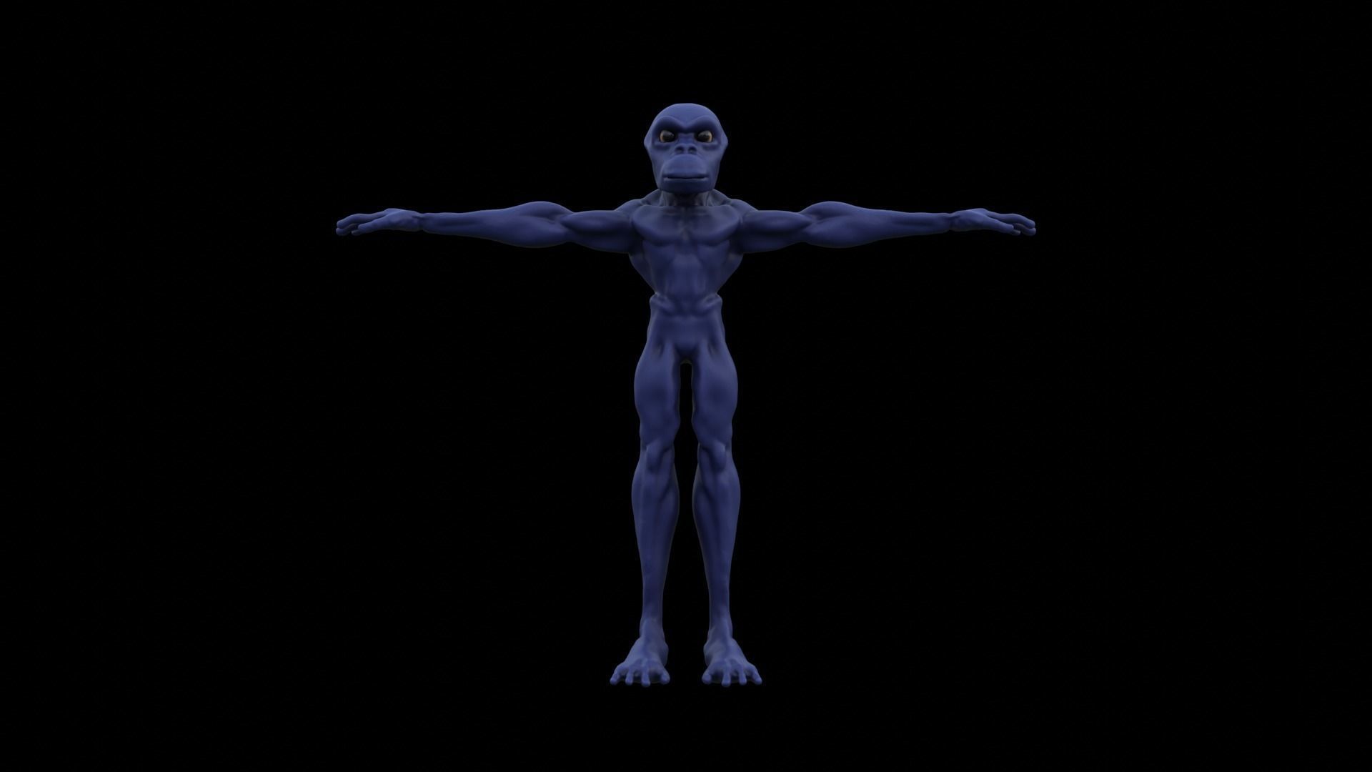 3D model Humanoid Blue Alien RIGGED VR / AR / low-poly | CGTrader