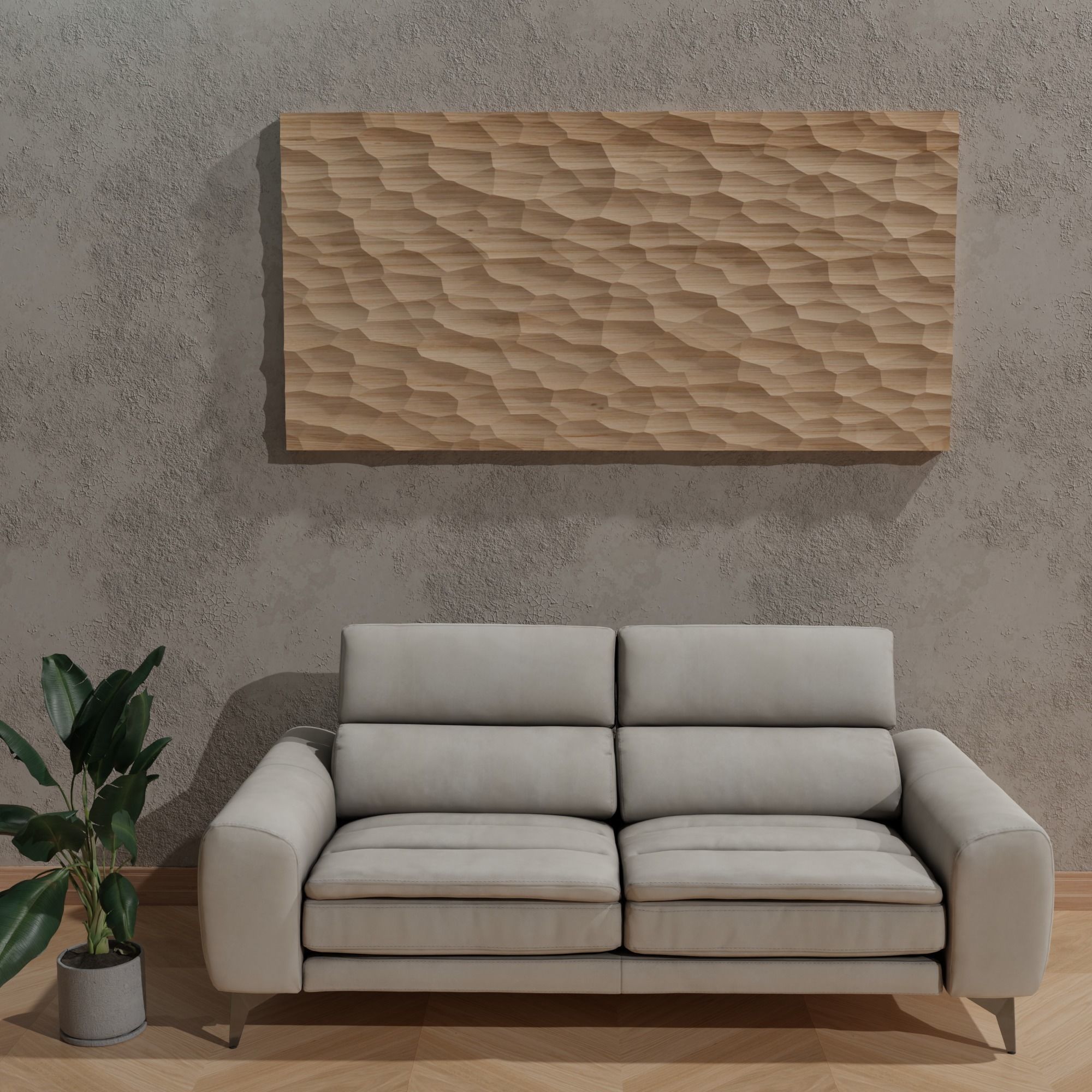 3D MODEL OF DECORATIVE WALL PANEL FOR CNC ROUTER OR 3D PRINTER 3D print model_6