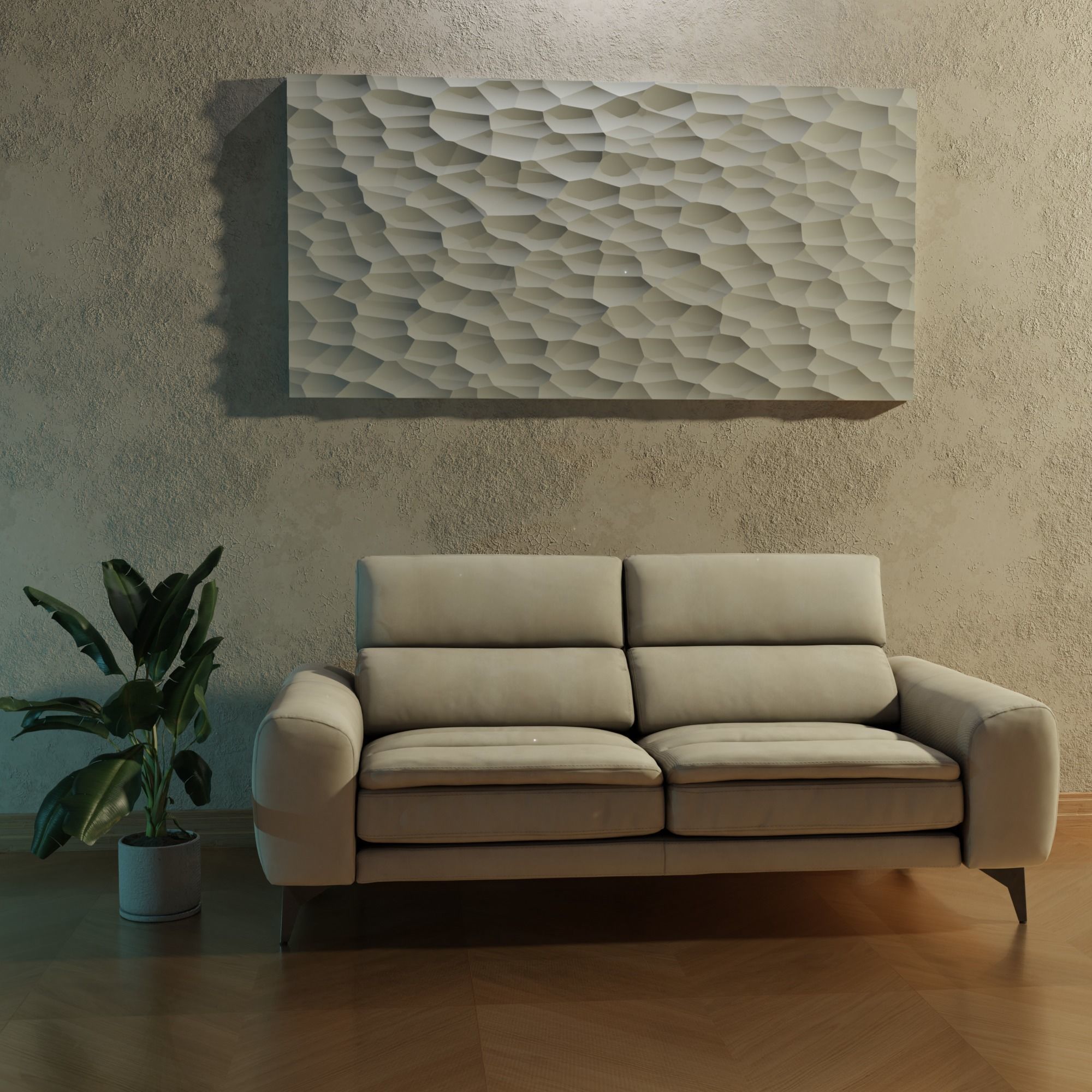 3D MODEL OF DECORATIVE WALL PANEL FOR CNC ROUTER OR 3D PRINTER 3D print model_7