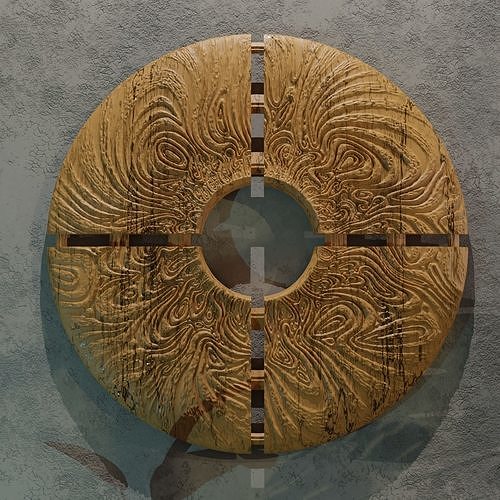 3D MODEL OF DECORATIVE WALL PANEL FOR CNC ROUTER OR 3D PRINTER 3D print model