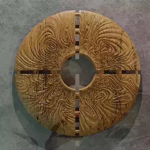 3D MODEL OF DECORATIVE WALL PANEL FOR CNC ROUTER OR 3D PRINTER