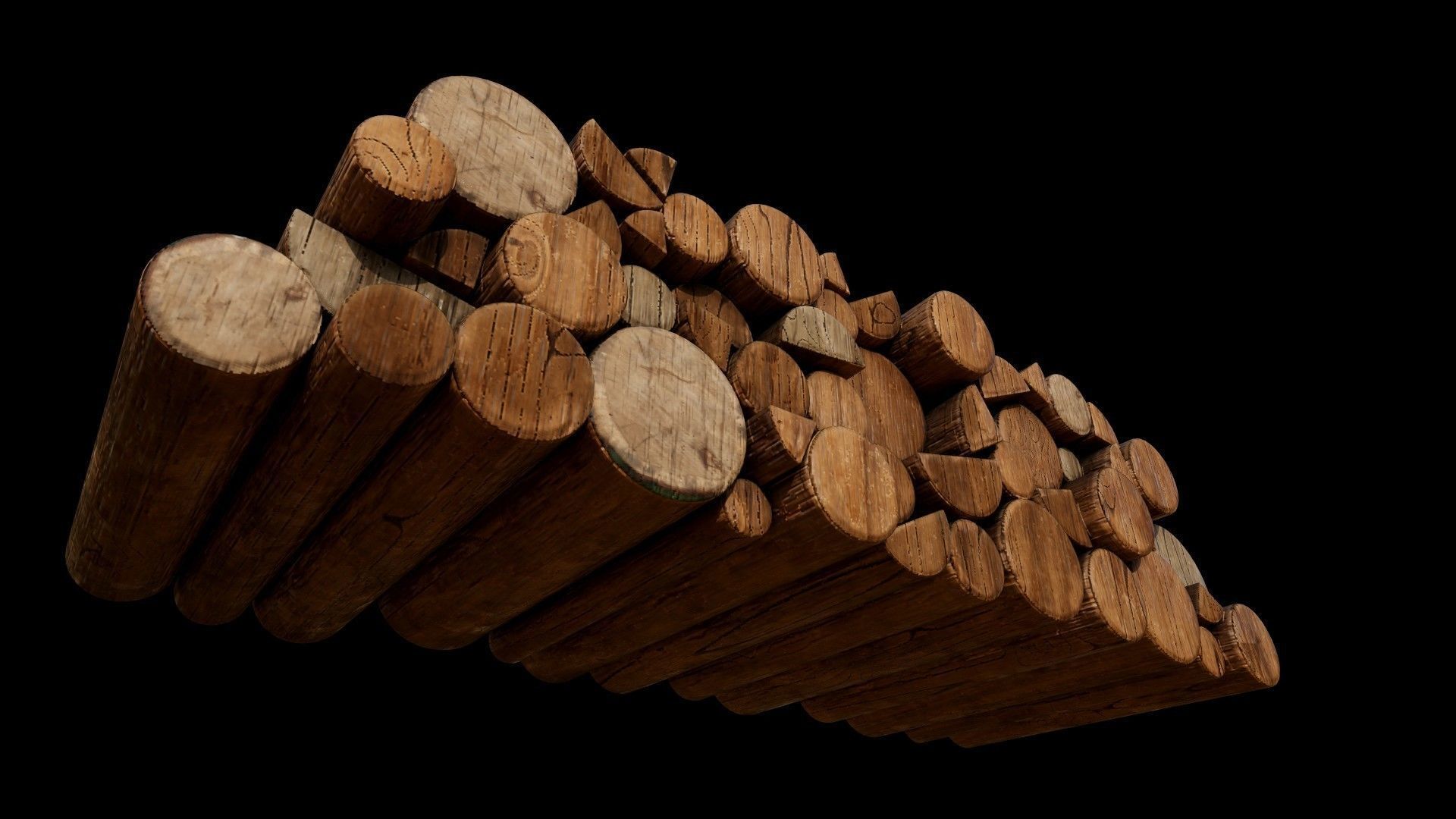Firewood Logs 3D model_3