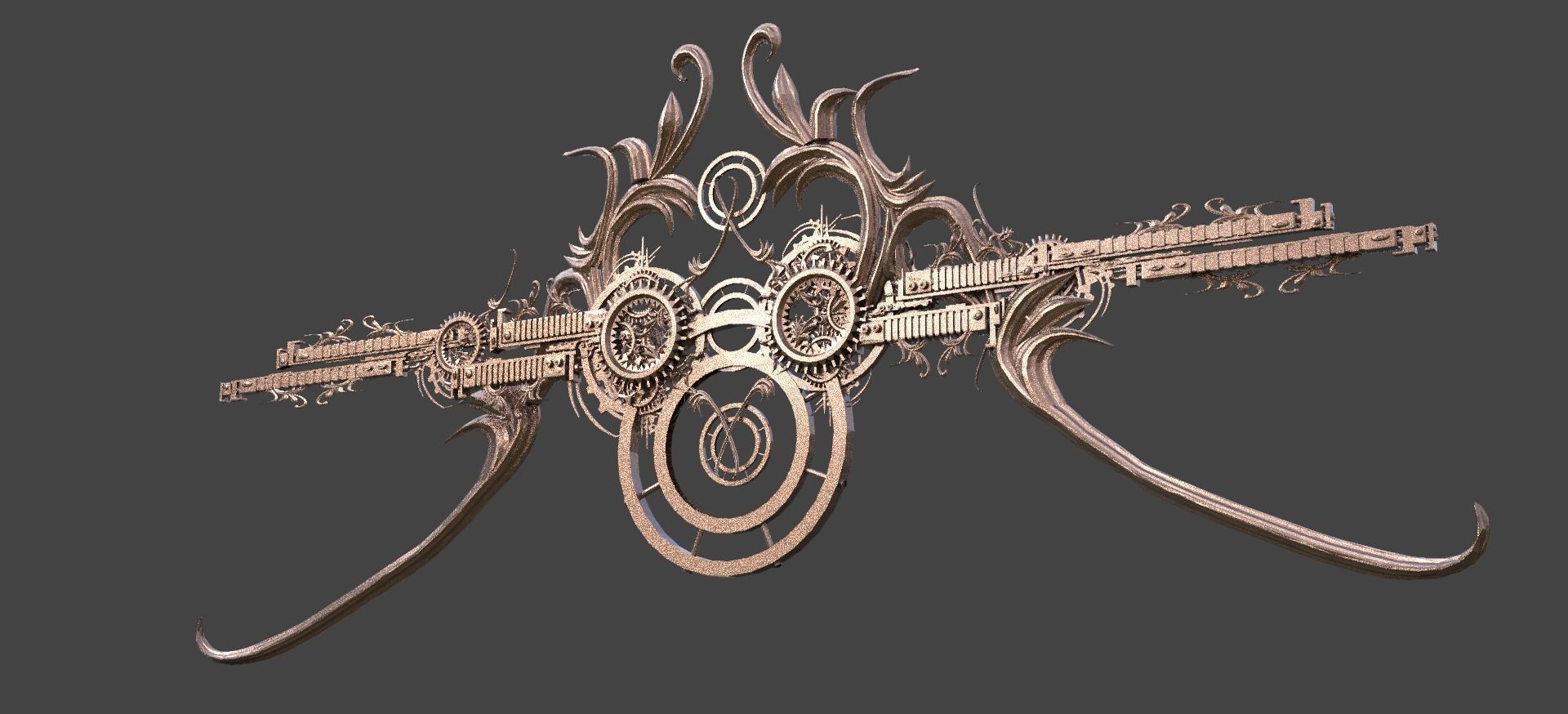 Ra Sci Fi wing 1 Low-poly 3D model_1