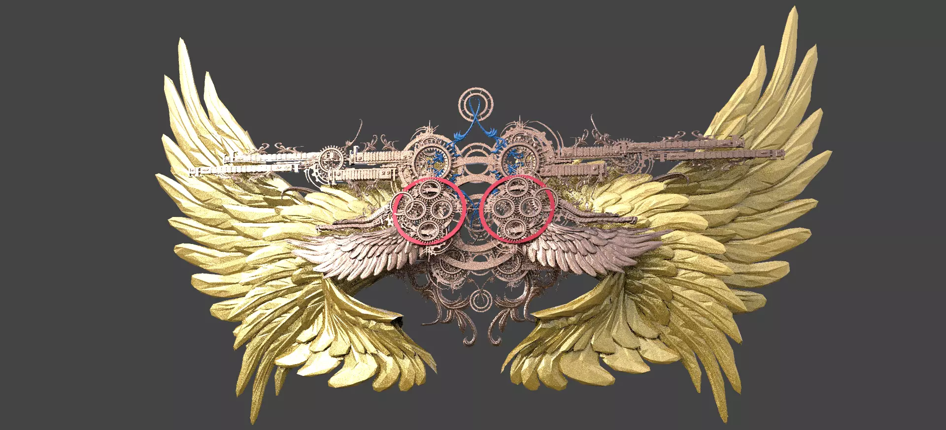 Akhenaten Grand Fallen Wings 3D model
