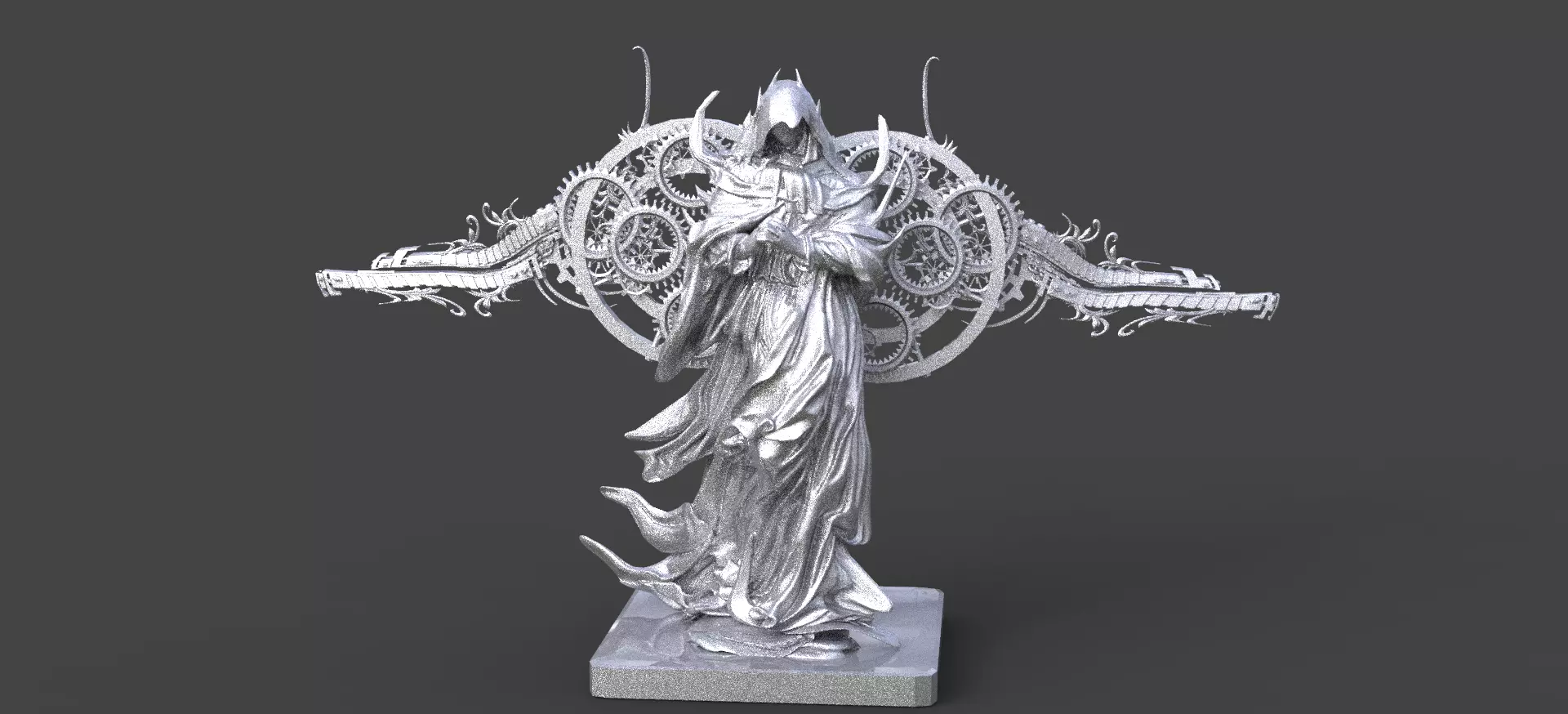 Fallen Angel steampunk design 3D model_0