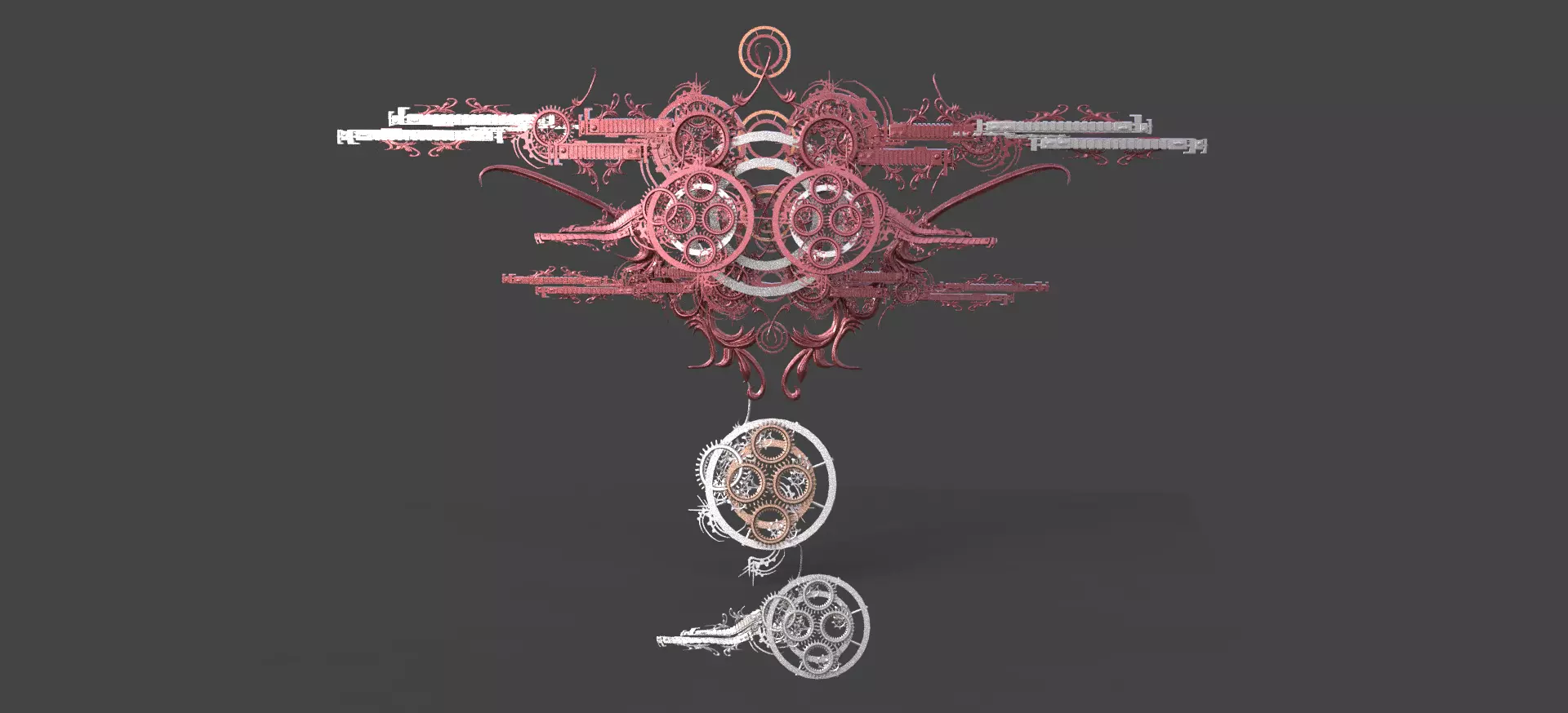 Steampunk mech decice Low-poly 3D model_0