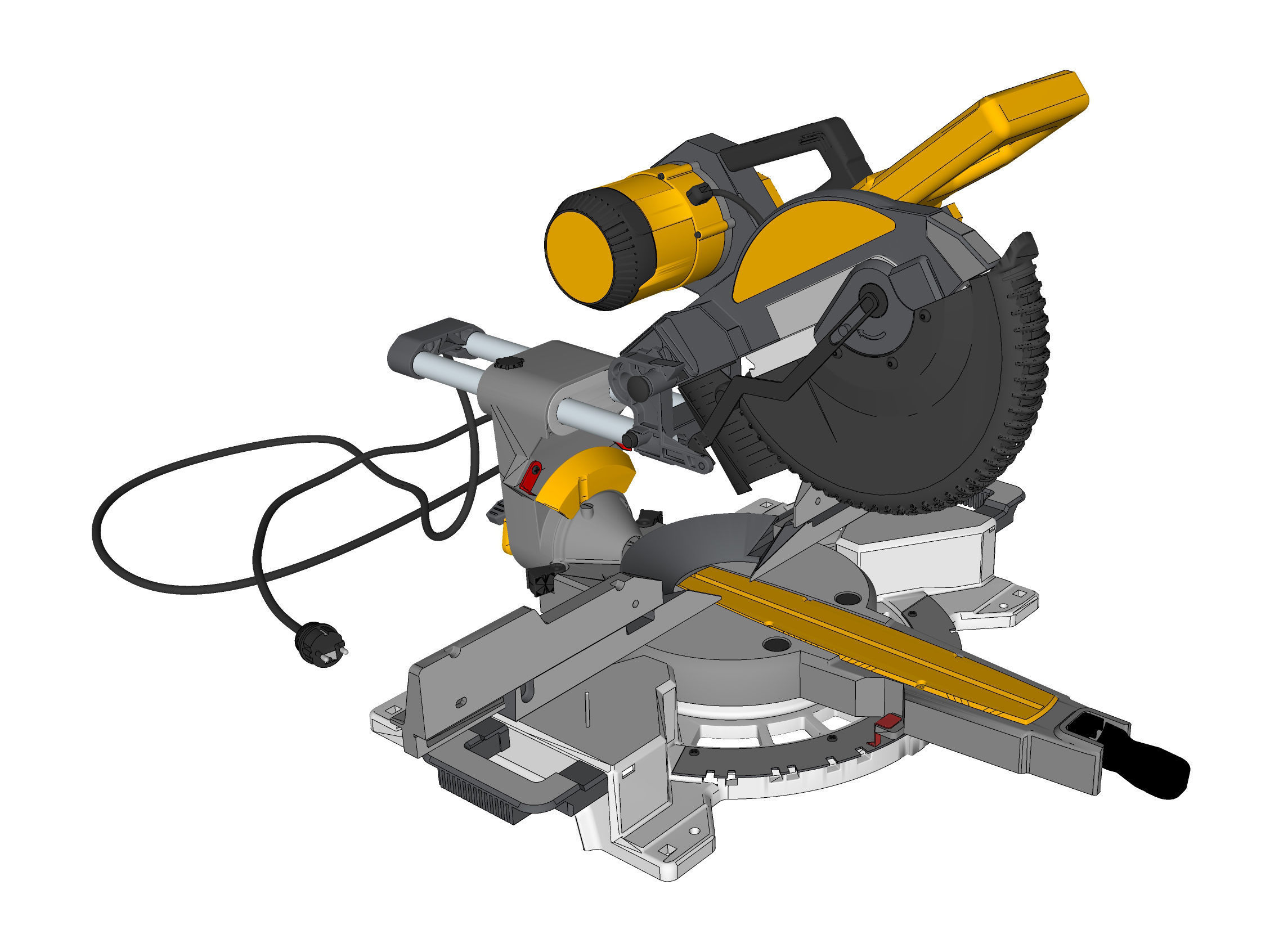 Miter saw alumininum cutter 3d model   3D model_7
