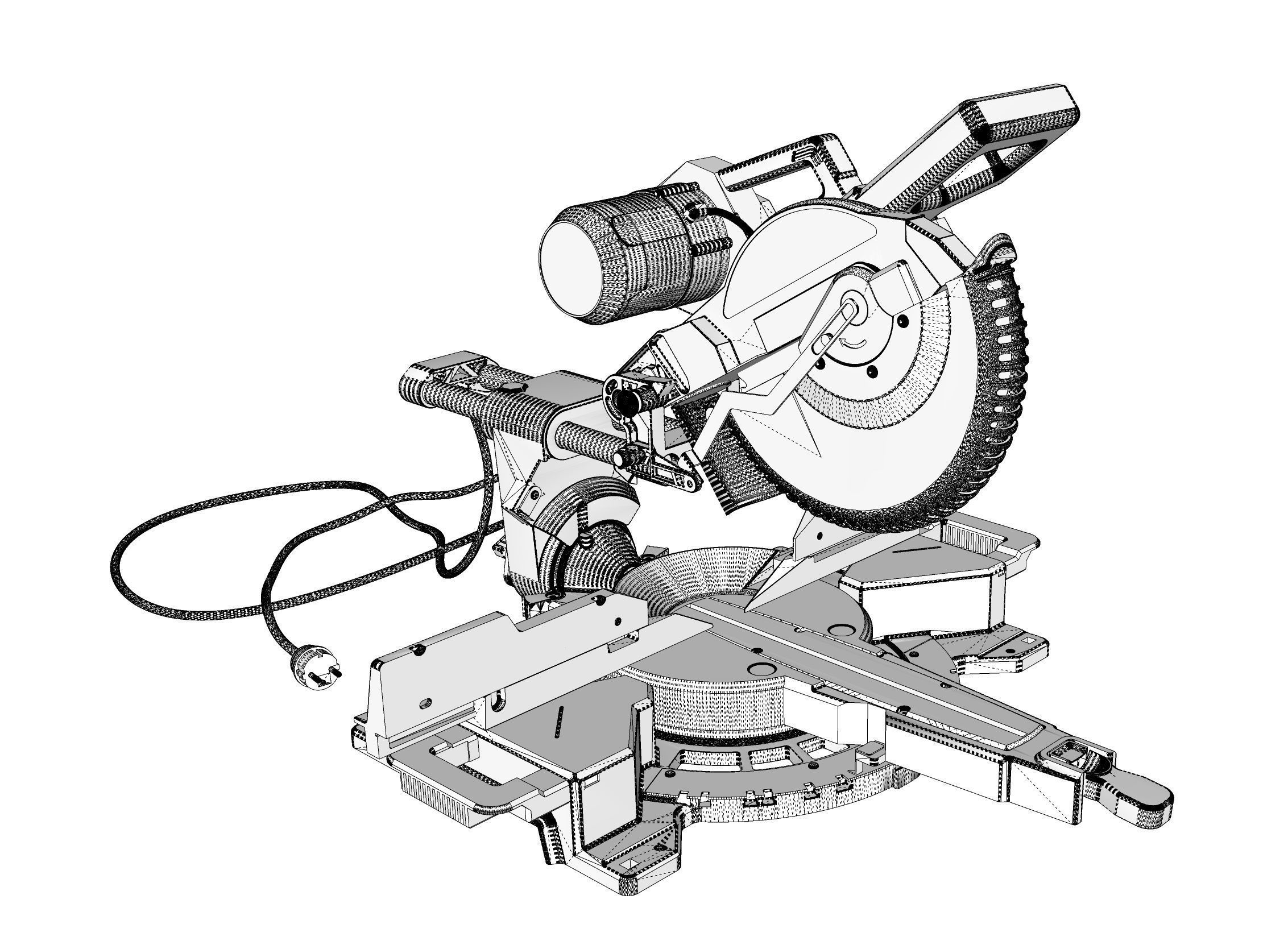 Miter saw alumininum cutter 3d model   3D model_8