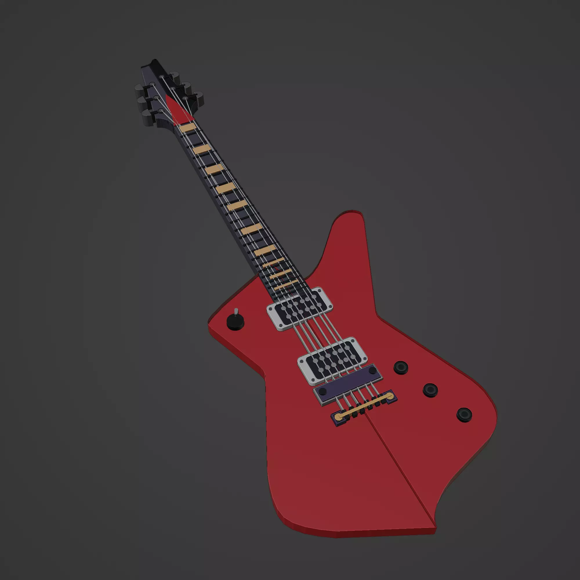 Guitar Low-poly 3D model_0
