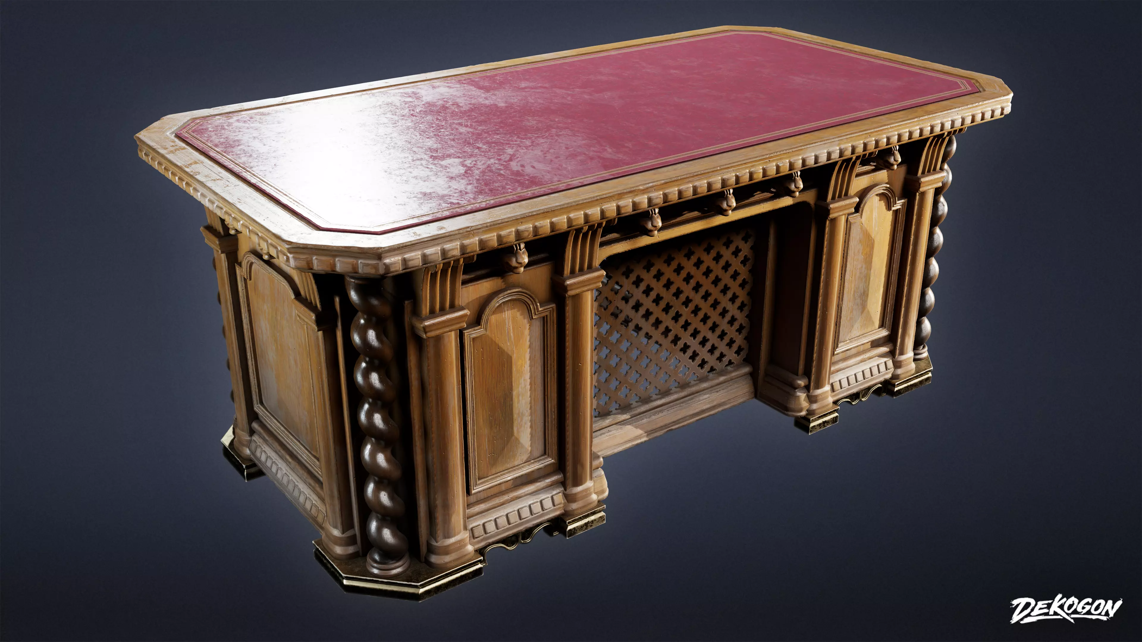 PIRATES - Captains Desk 01 - NANITE 3D model_0