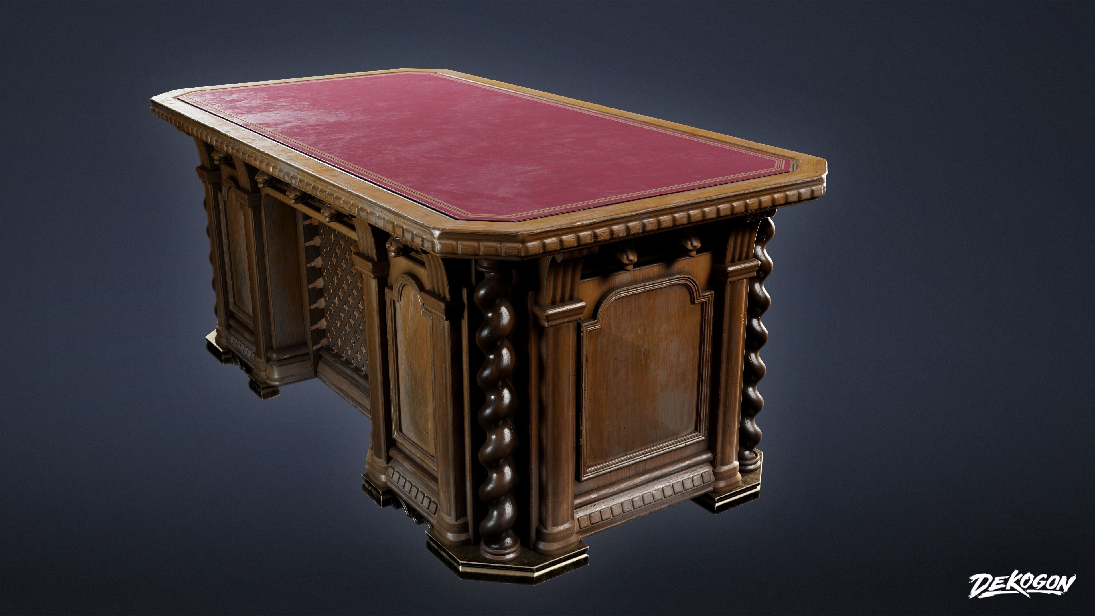 PIRATES - Captains Desk 01 - NANITE 3D model_8