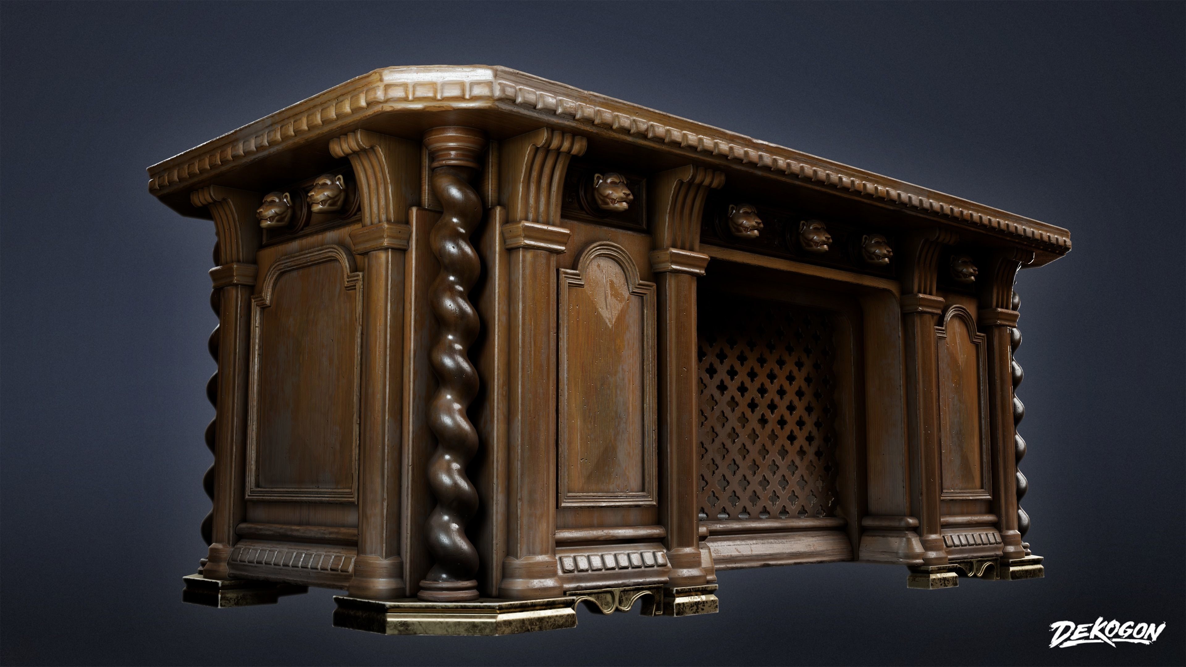 PIRATES - Captains Desk 01 - NANITE 3D model_3