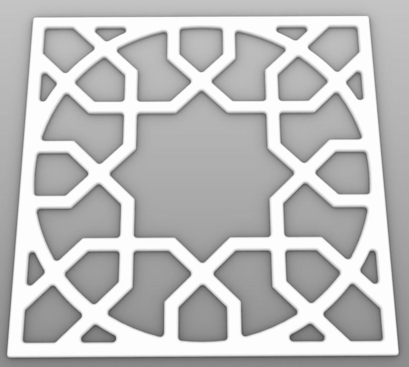 light switch fancy frame 3D print model_3