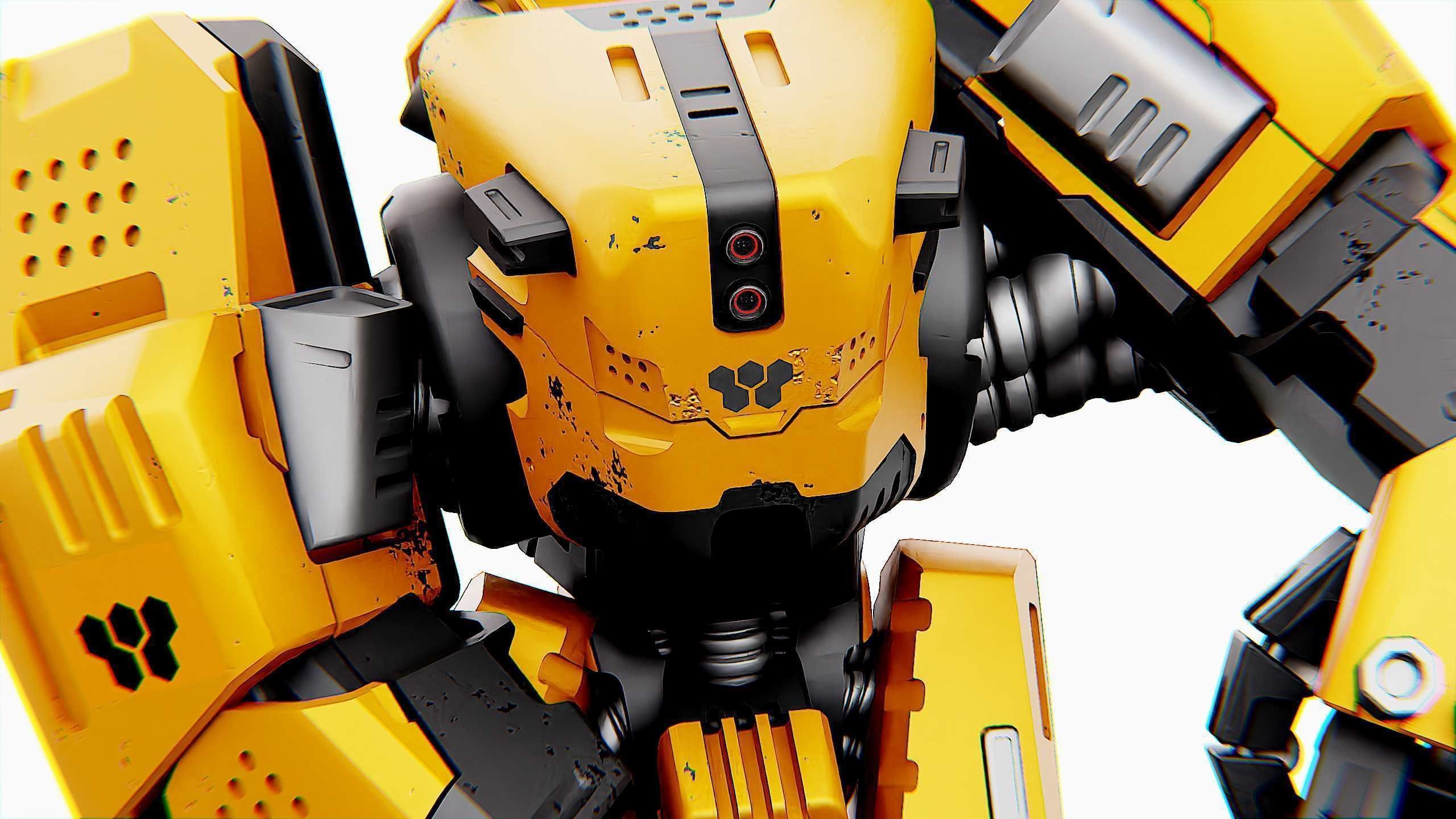 BIOMECH BOT Rigged for Unreal Engine - Unity - MIXAMO 3D model_25