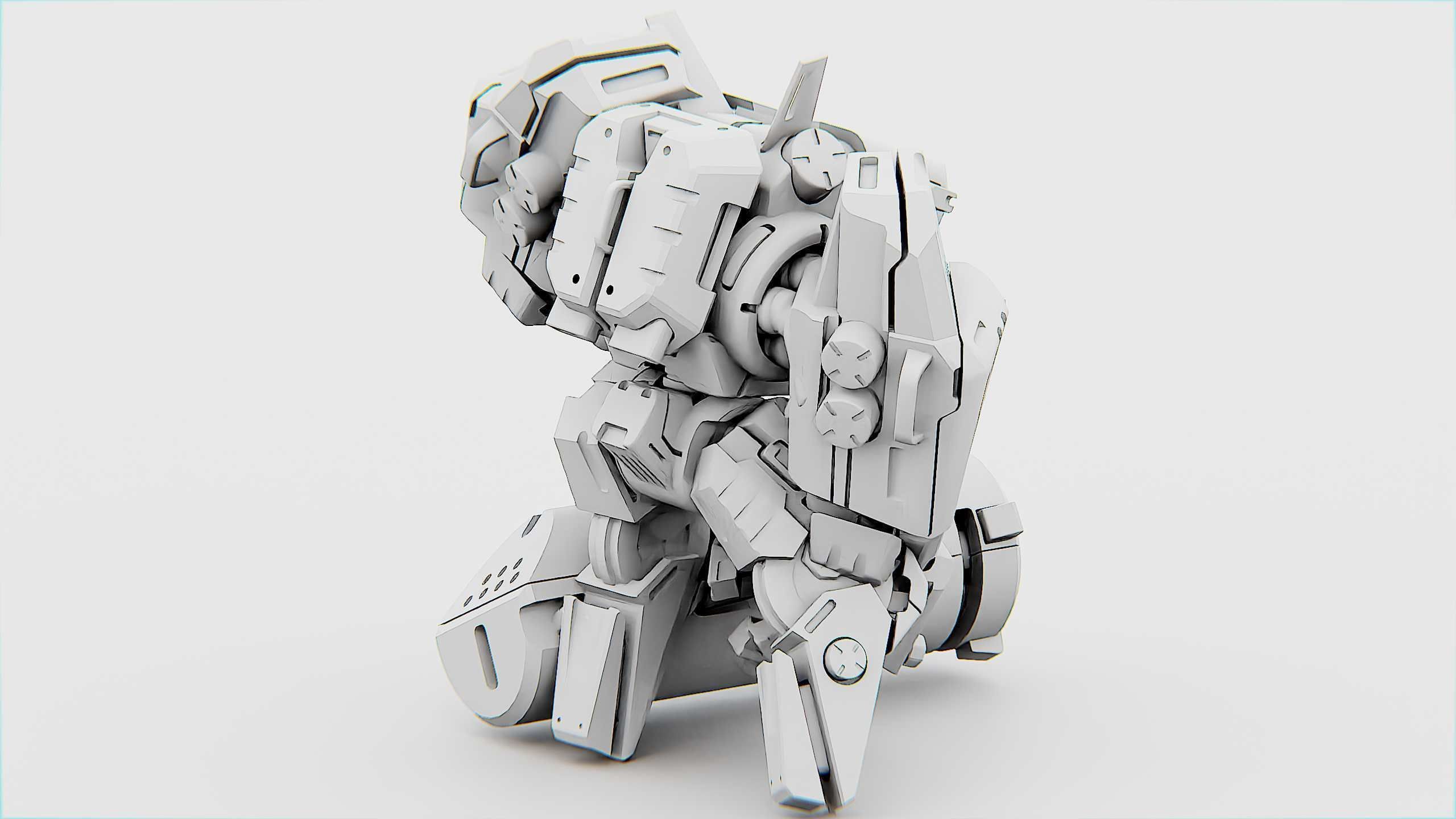 BIOMECH BOT Rigged for Unreal Engine - Unity - MIXAMO 3D model_34