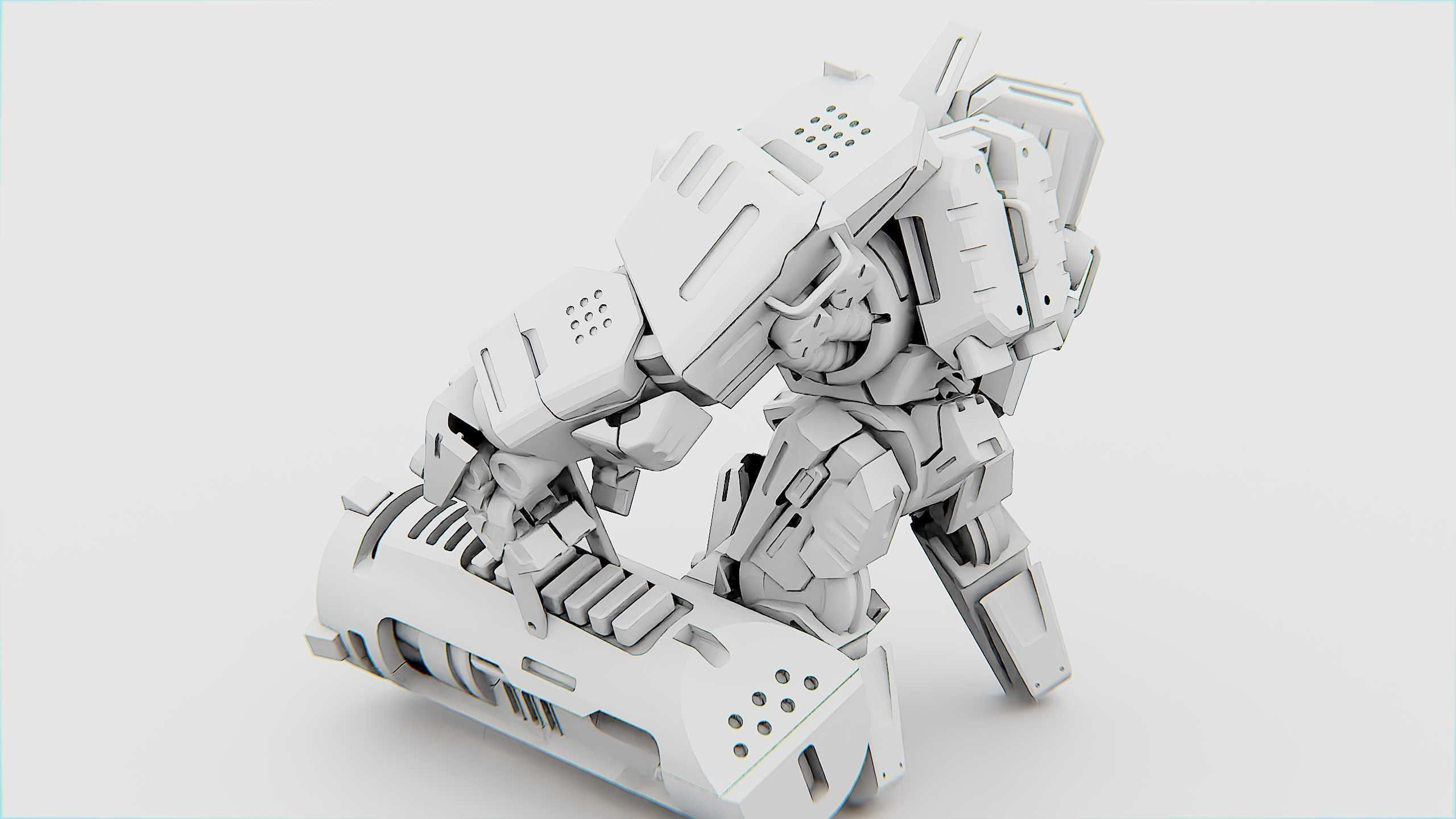 BIOMECH BOT Rigged for Unreal Engine - Unity - MIXAMO 3D model_33