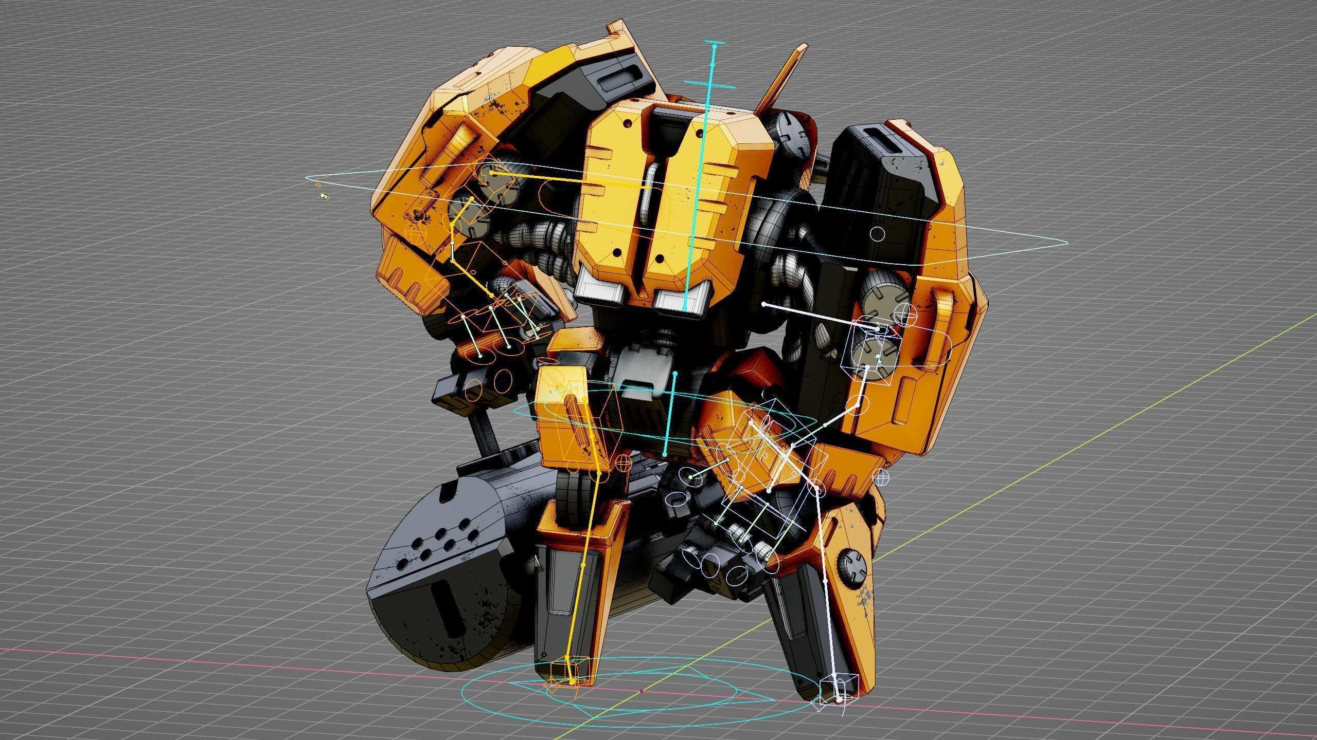 BIOMECH BOT Rigged for Unreal Engine - Unity - MIXAMO 3D model_38