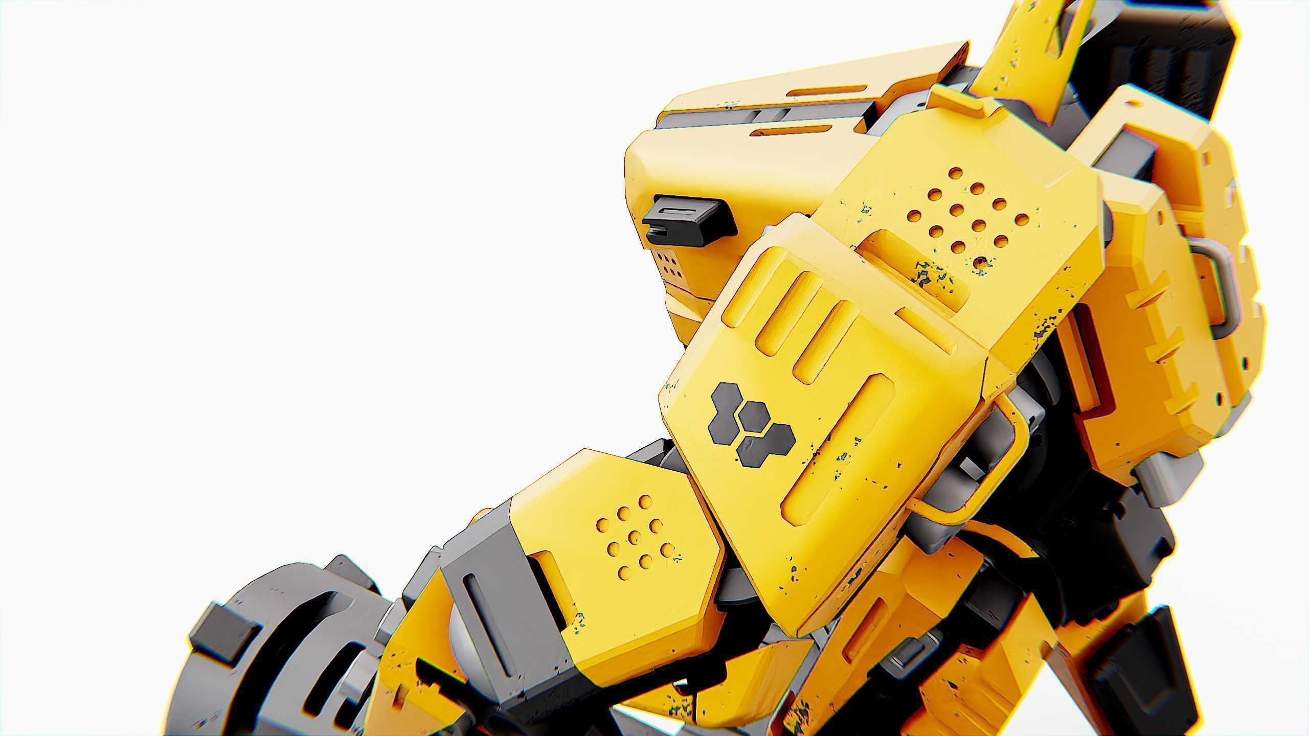 BIOMECH BOT Rigged for Unreal Engine - Unity - MIXAMO 3D model_21