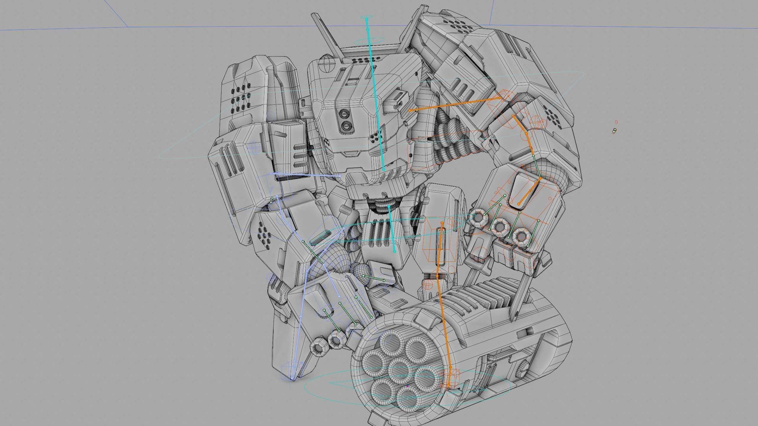 BIOMECH BOT Rigged for Unreal Engine - Unity - MIXAMO 3D model_40