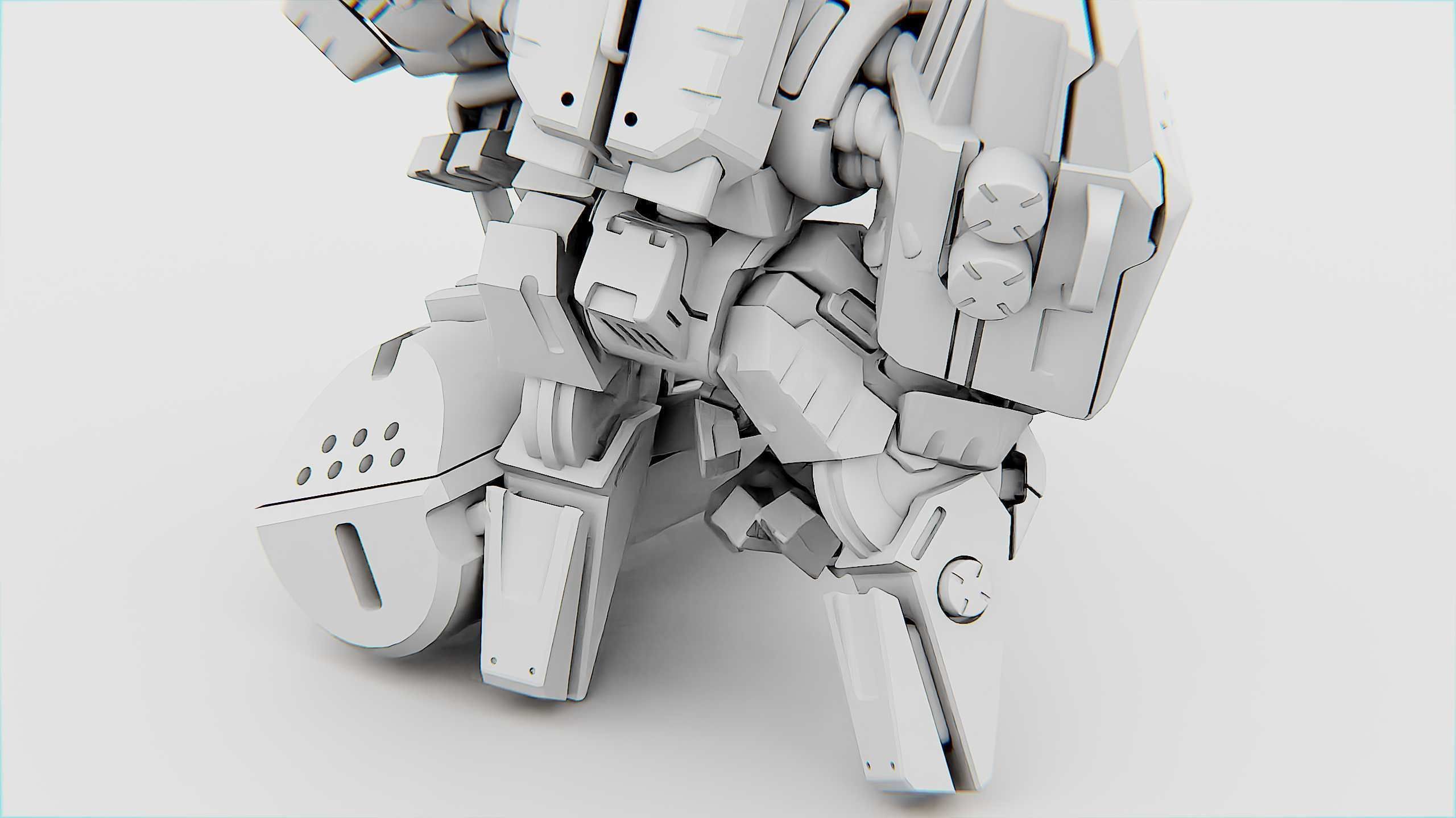 BIOMECH BOT Rigged for Unreal Engine - Unity - MIXAMO 3D model_36