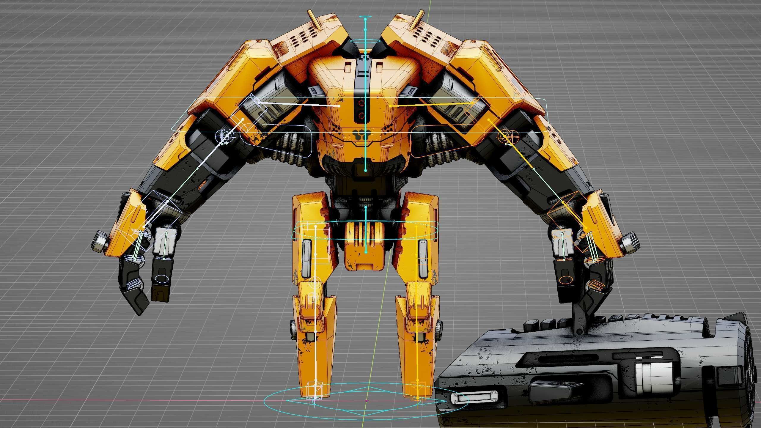BIOMECH BOT Rigged for Unreal Engine - Unity - MIXAMO 3D model_39