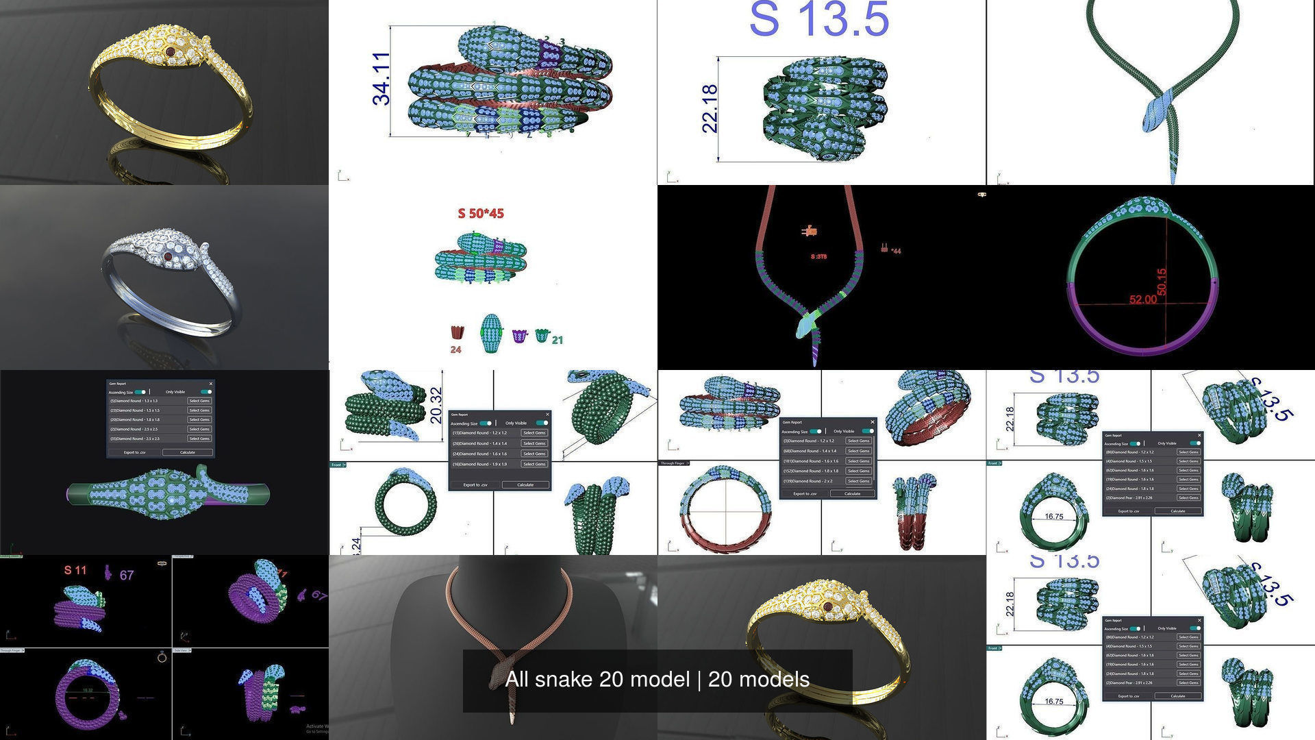 All snake 20 model 3D Model Collection_2