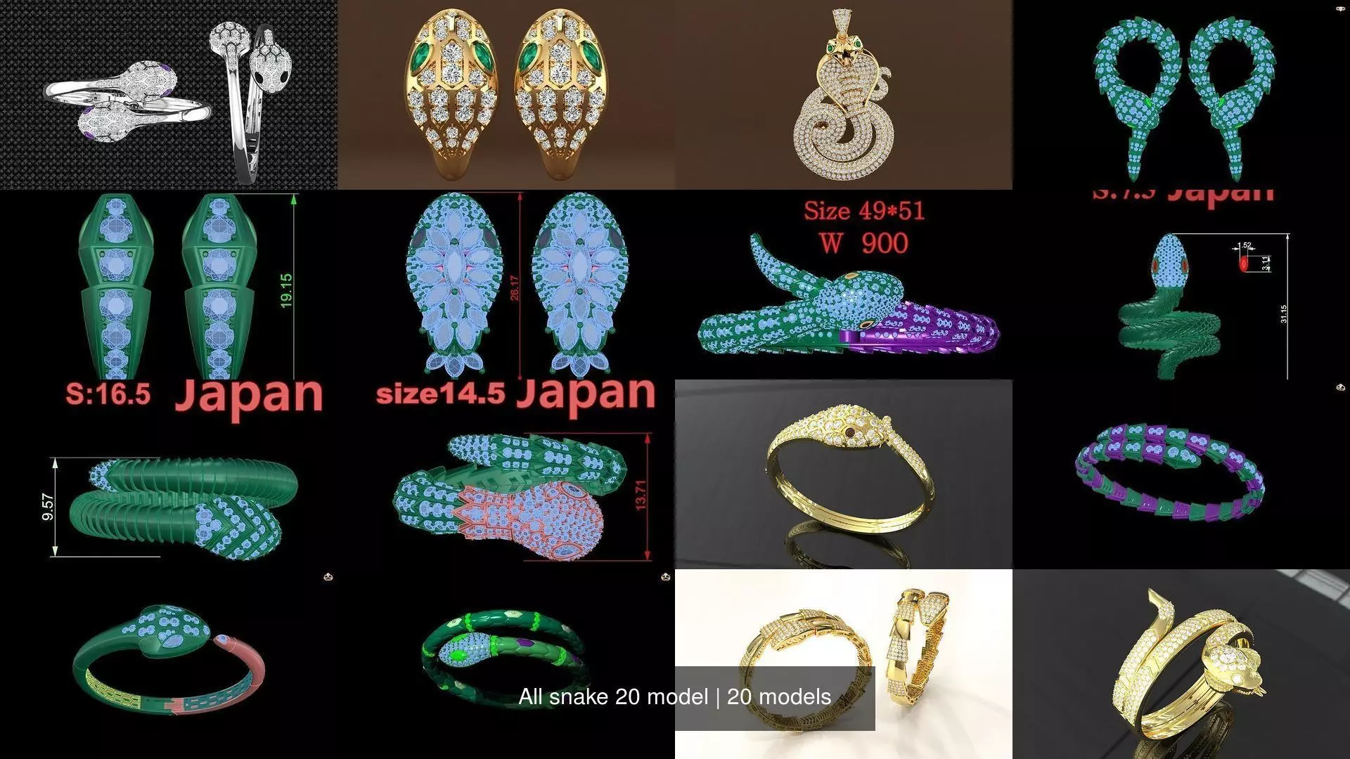 All snake 20 model 3D Model Collection_0