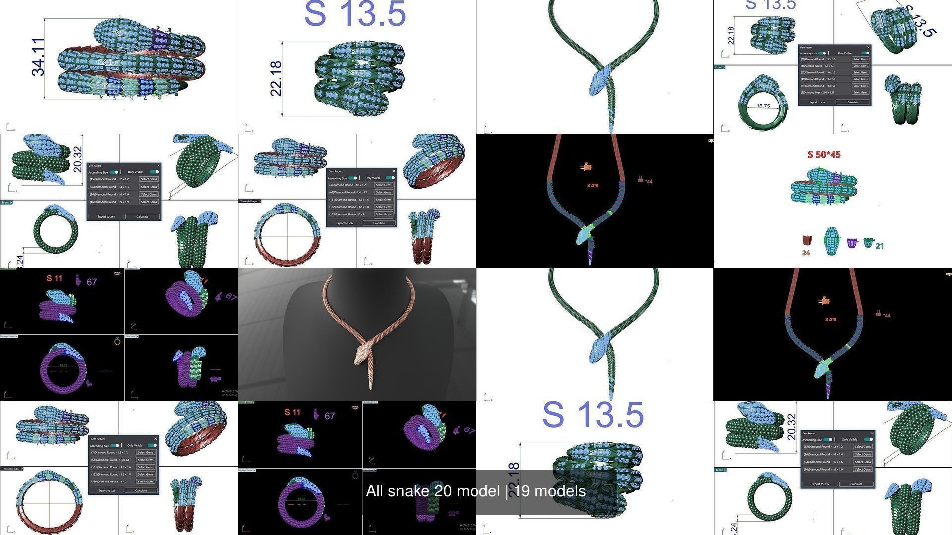 All snake 20 model 3D Model Collection_3