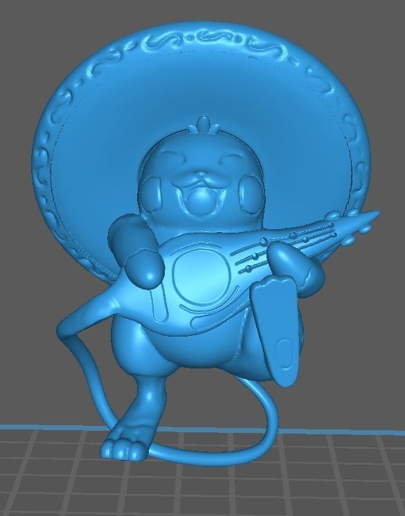 Raichu mariachi pokemon figura fanart 3D print model_4