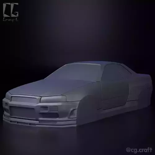 Nissan Skyline R34 simplified decorative model  3D print model