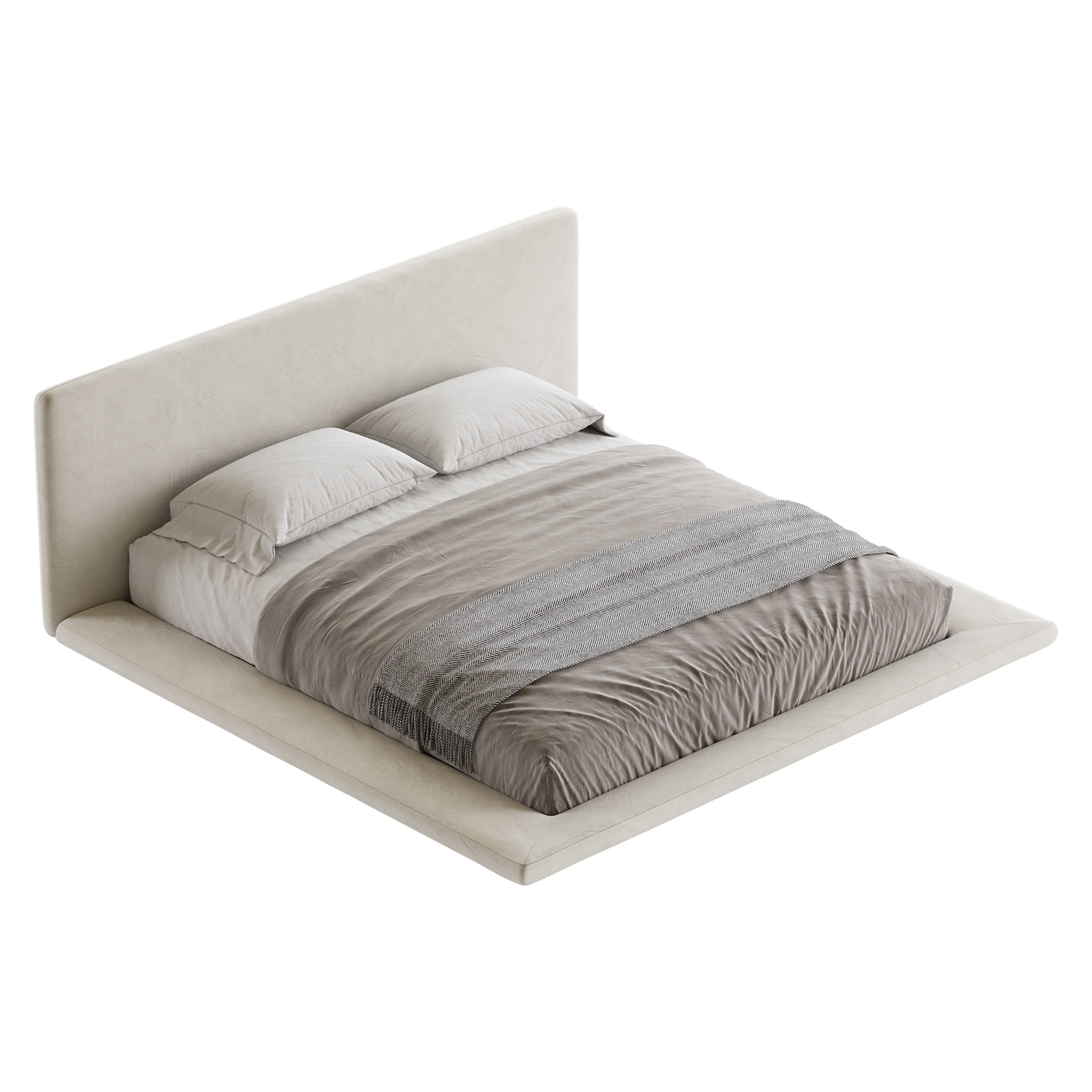 Minimalist Bed 3D model_9