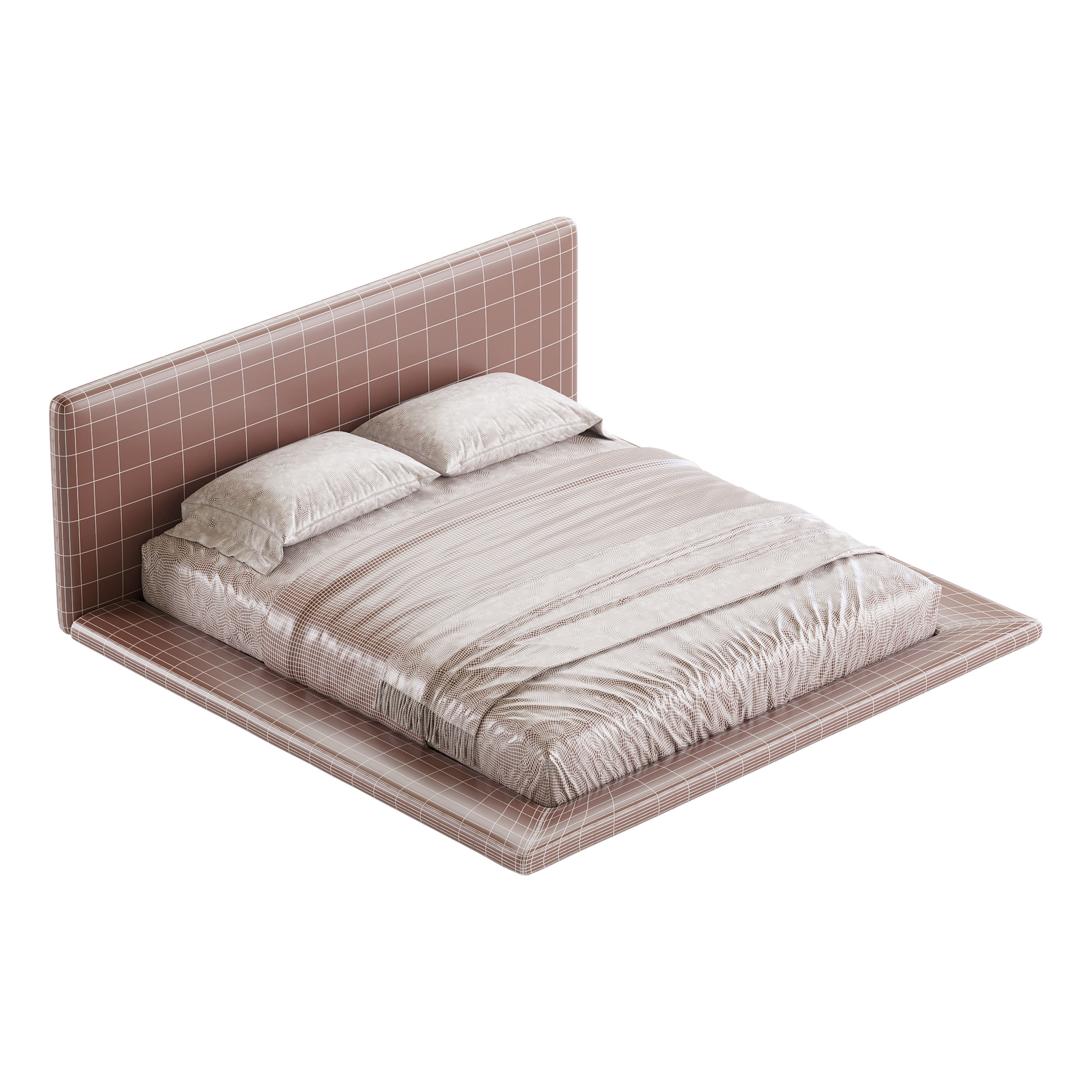 Minimalist Bed 3D model_20