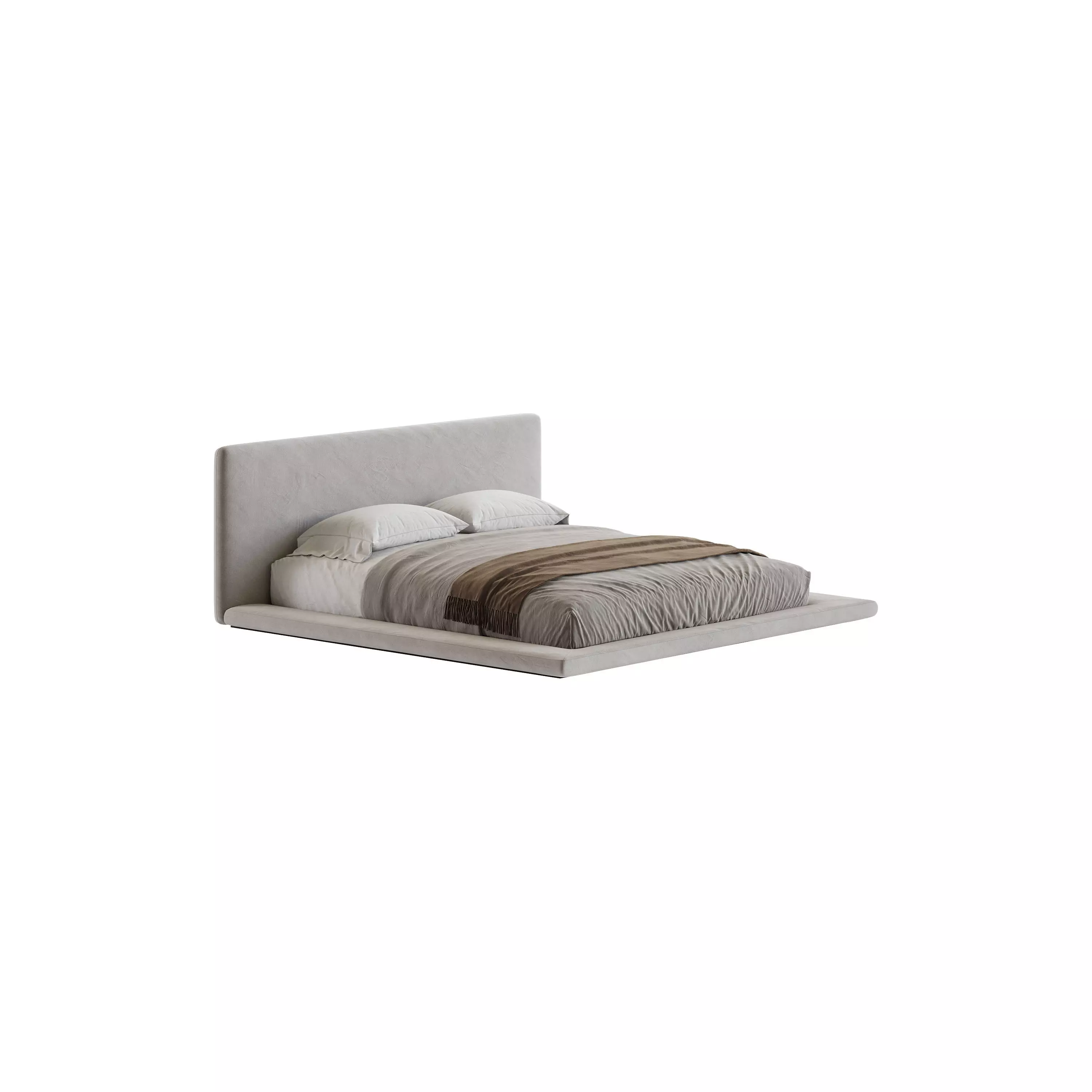 Minimalist Bed 3D model_0