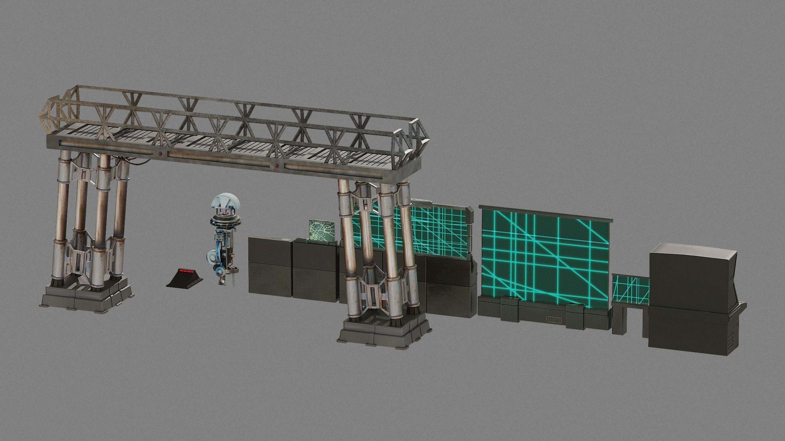 Rebel Base Kitbash BLENDER EDITION - Star Wars Low-poly 3D model_2