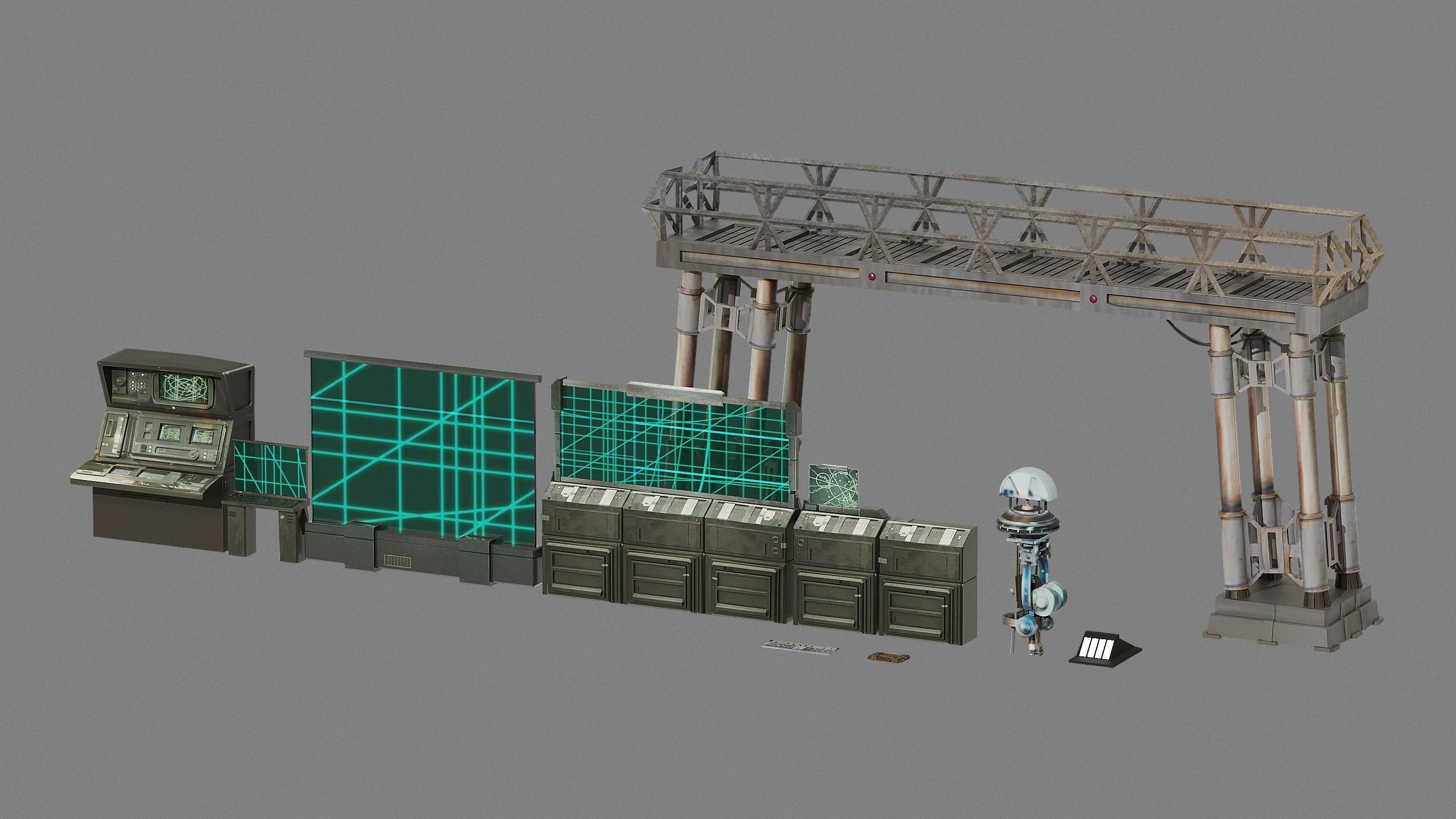 Rebel Base Kitbash BLENDER EDITION - Star Wars Low-poly 3D model_1