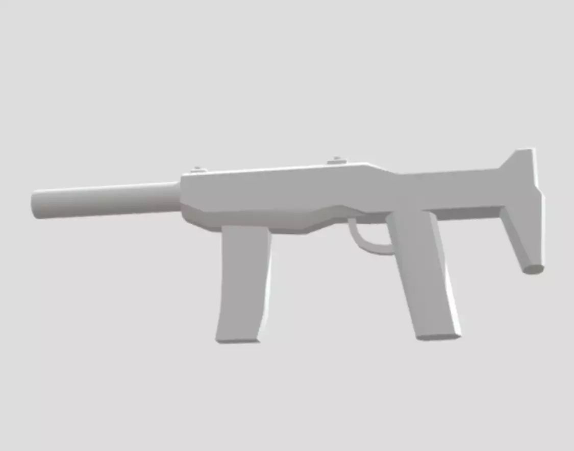 Machine-gun 3styles Free 3D model