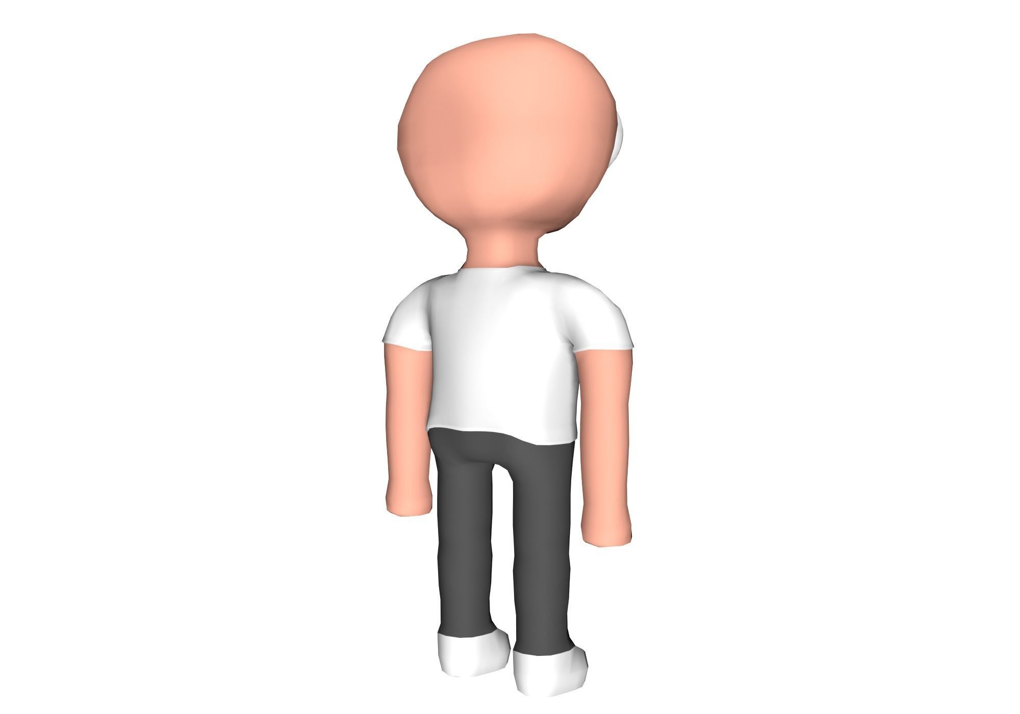 base mesh man Low-poly 3D model_3