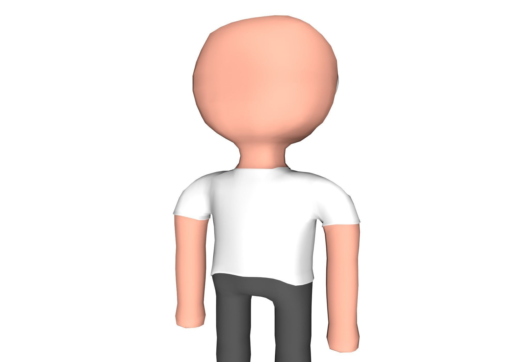 base mesh man Low-poly 3D model_14