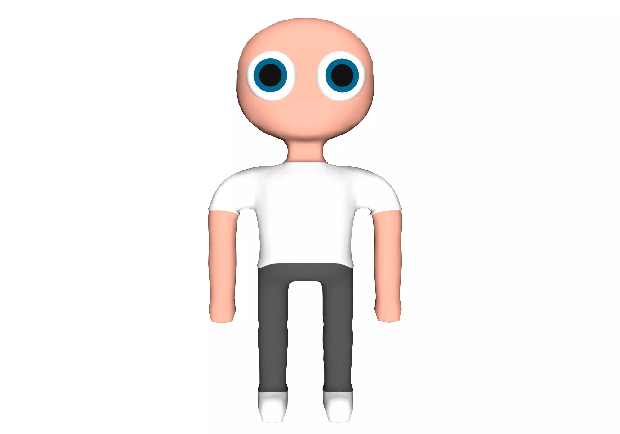 base mesh man Low-poly 3D model_0