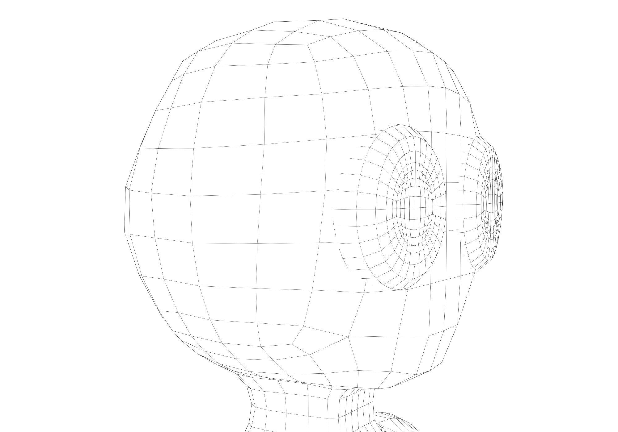 base mesh man Low-poly 3D model_29